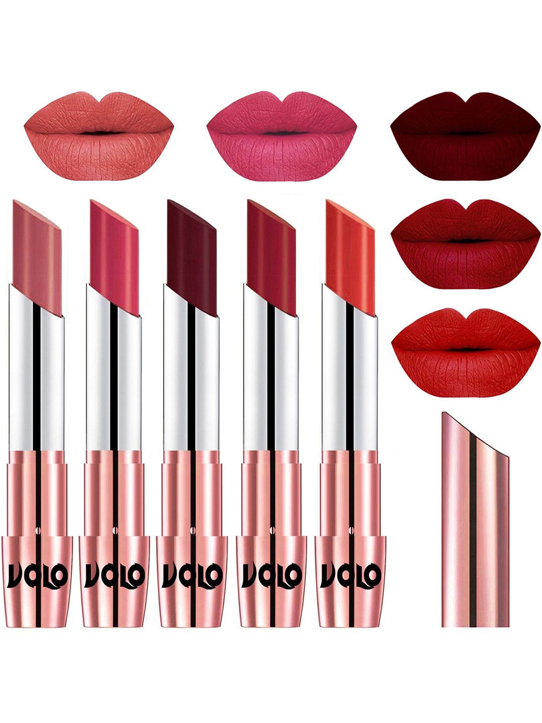 VOLO Set Of 5 Creme Matte Lipsticks
