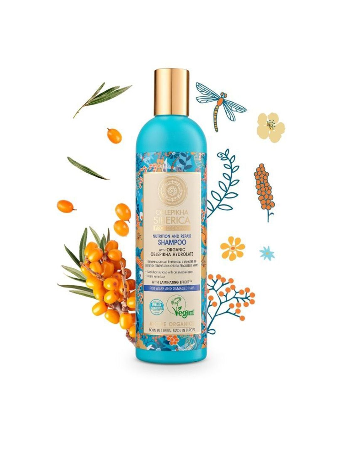Natura Siberica Oblepikha Hydrolate For Weak & Damaged Hair Shampoo- 400 ml