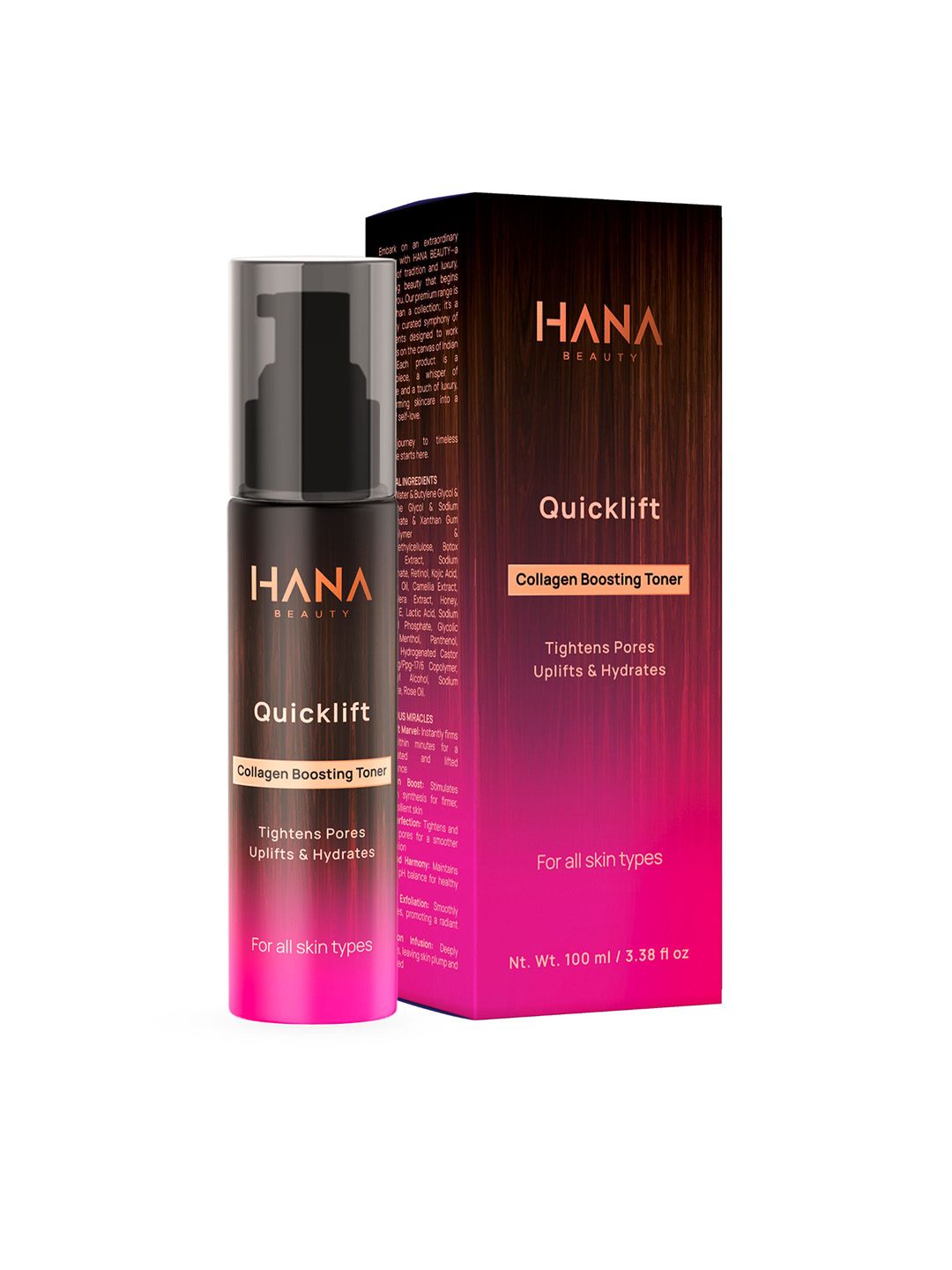 Hana Beauty Quicklift Collagen Boosting Toner- 100ml