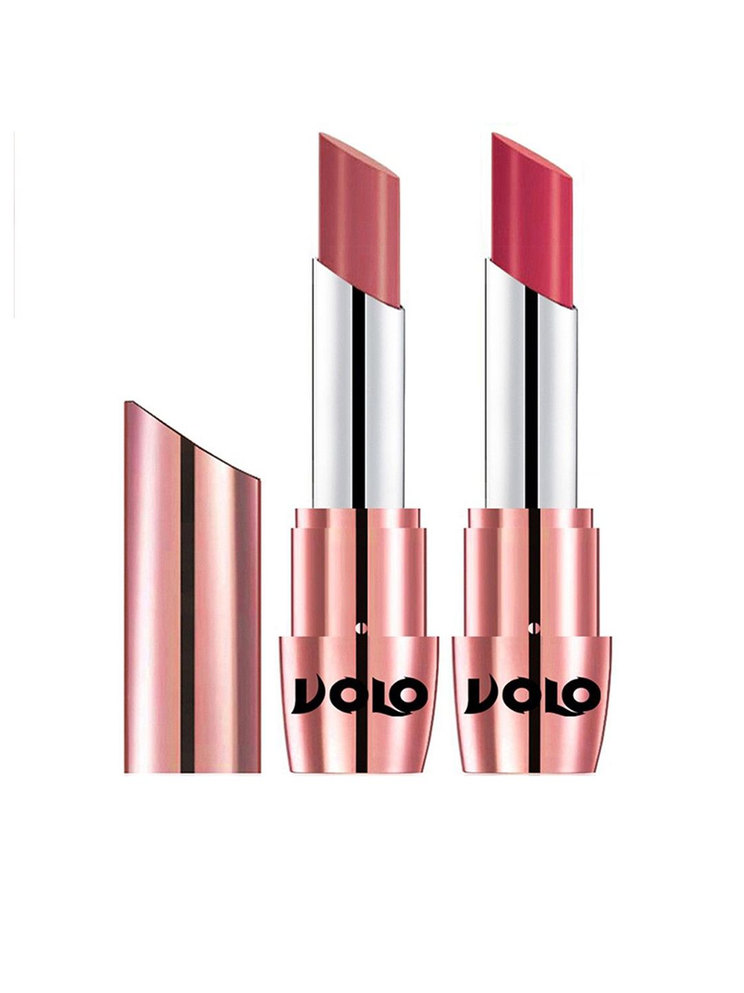 VOLO Set Of 2 Creme Matte Lipstick 3.5g Each - Light Peach 632-Pink 641