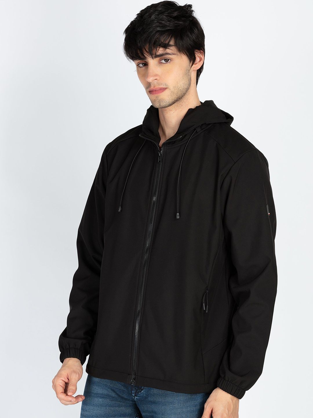 Status Quo Men Hooded Open Front Jacket