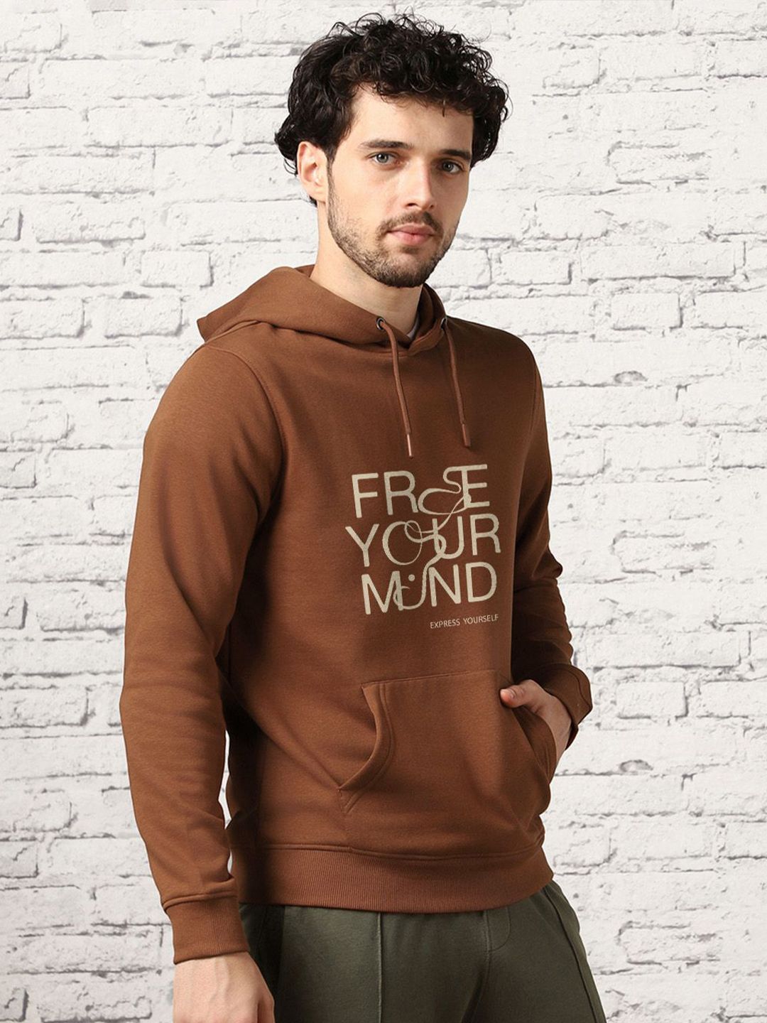 Buy NOBERO Men Printed Hooded Sweatshirt - Sweatshirts for Men