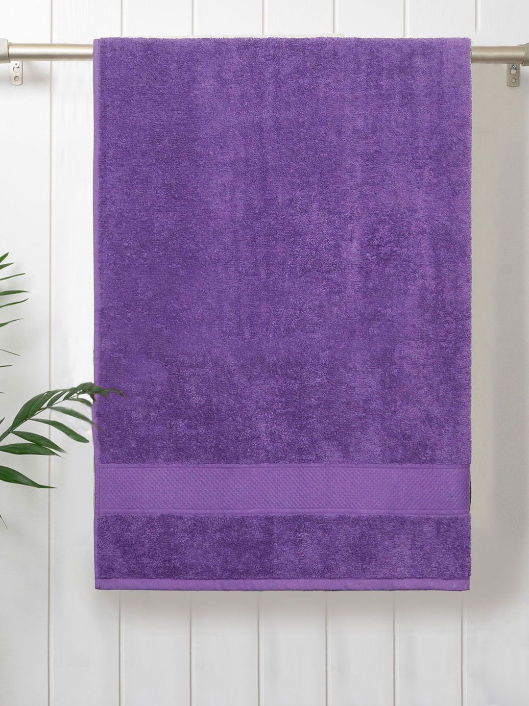 MYTRIDENT Urban Comfort Purple Cotton 450 GSM Bath Towel