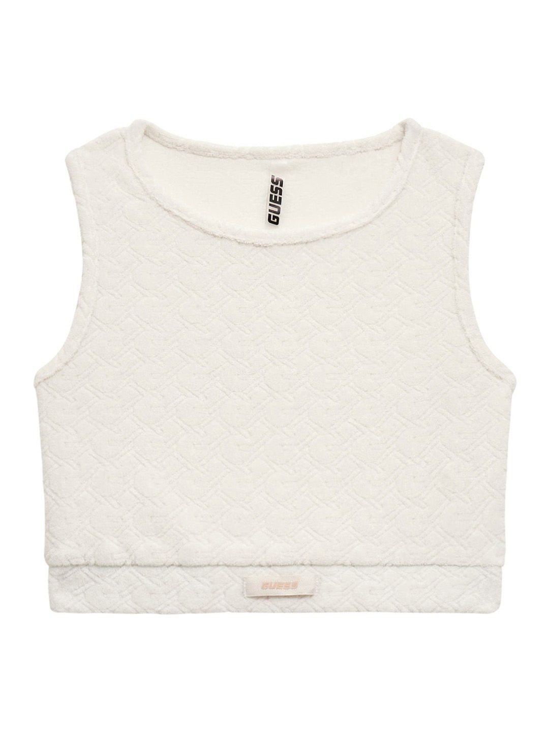 GUESS kids Girls Solid Round Neck Top
