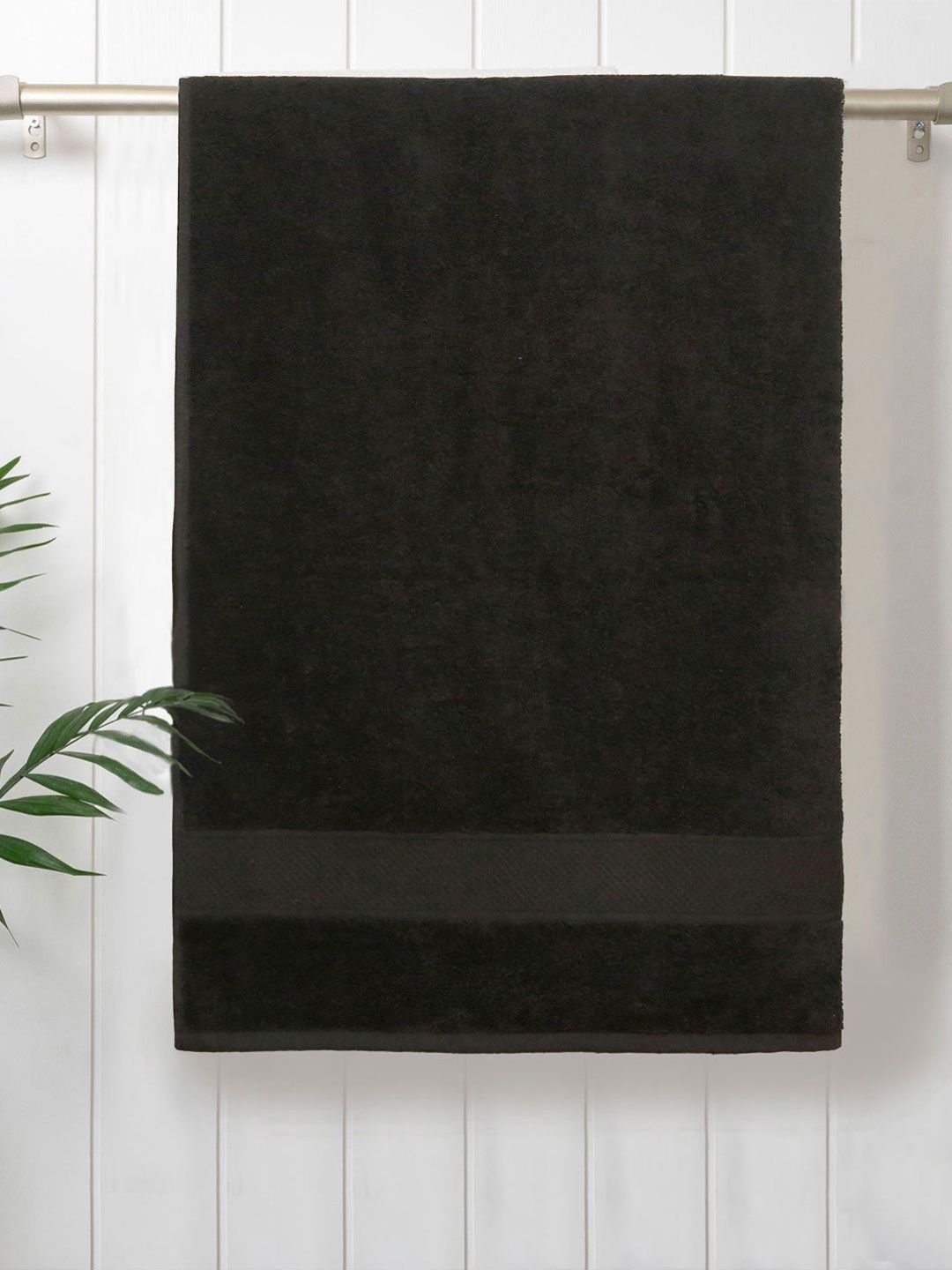 MYTRIDENT Urban Comfort Black Cotton 450 GSM Bath Towel