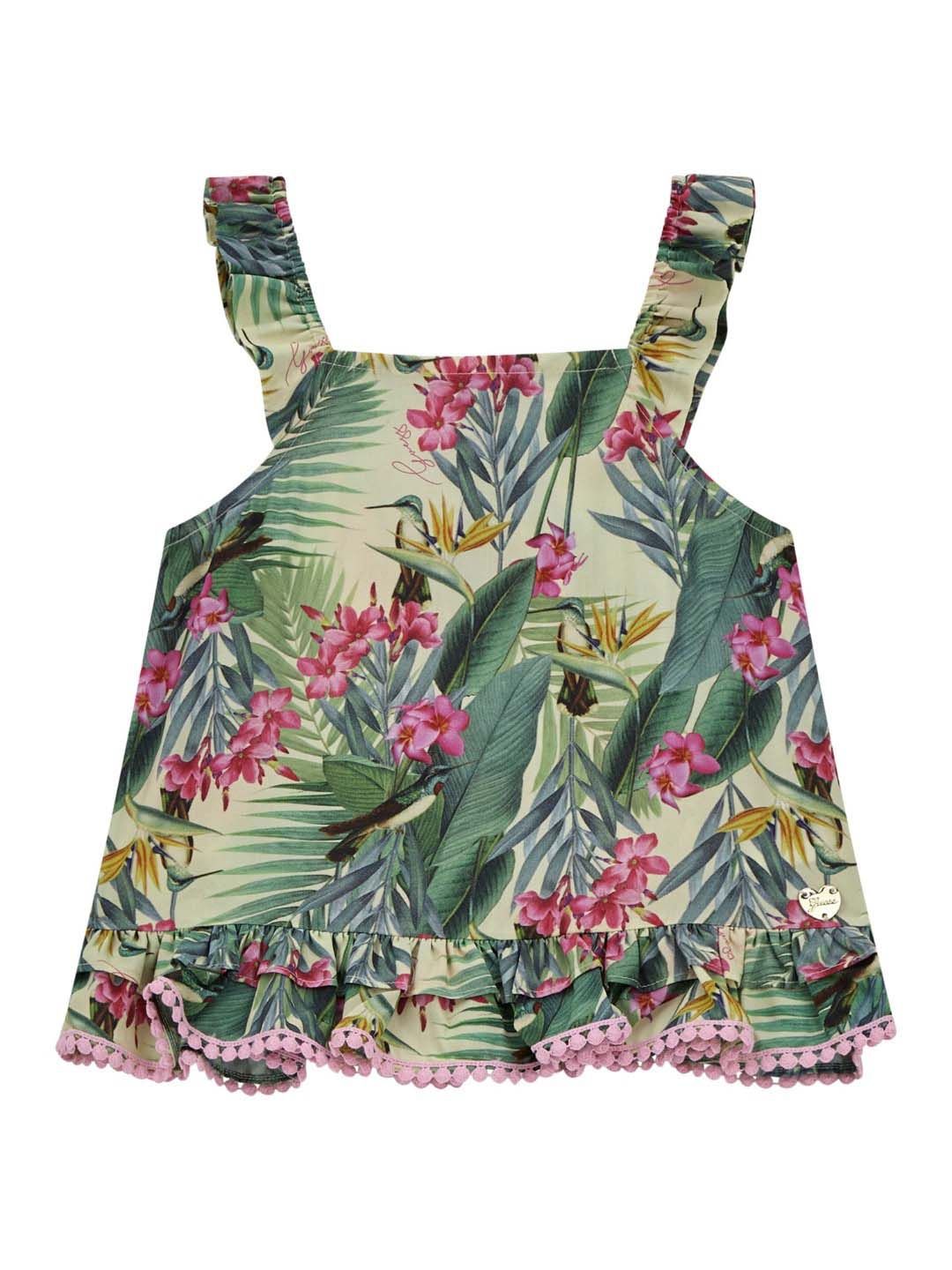 GUESS kids Girls Colourblocked Square Neck Top