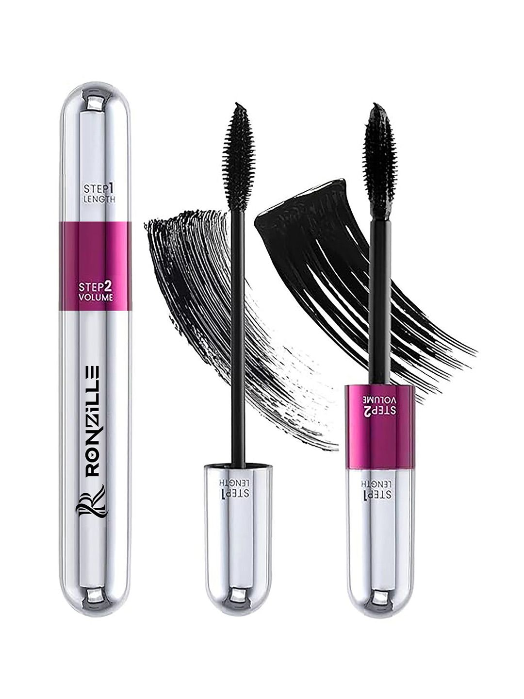 Ronzille Ronzille 2-in-1 Mascara for Volumizing & Lengthening Mascara-15ml-Black