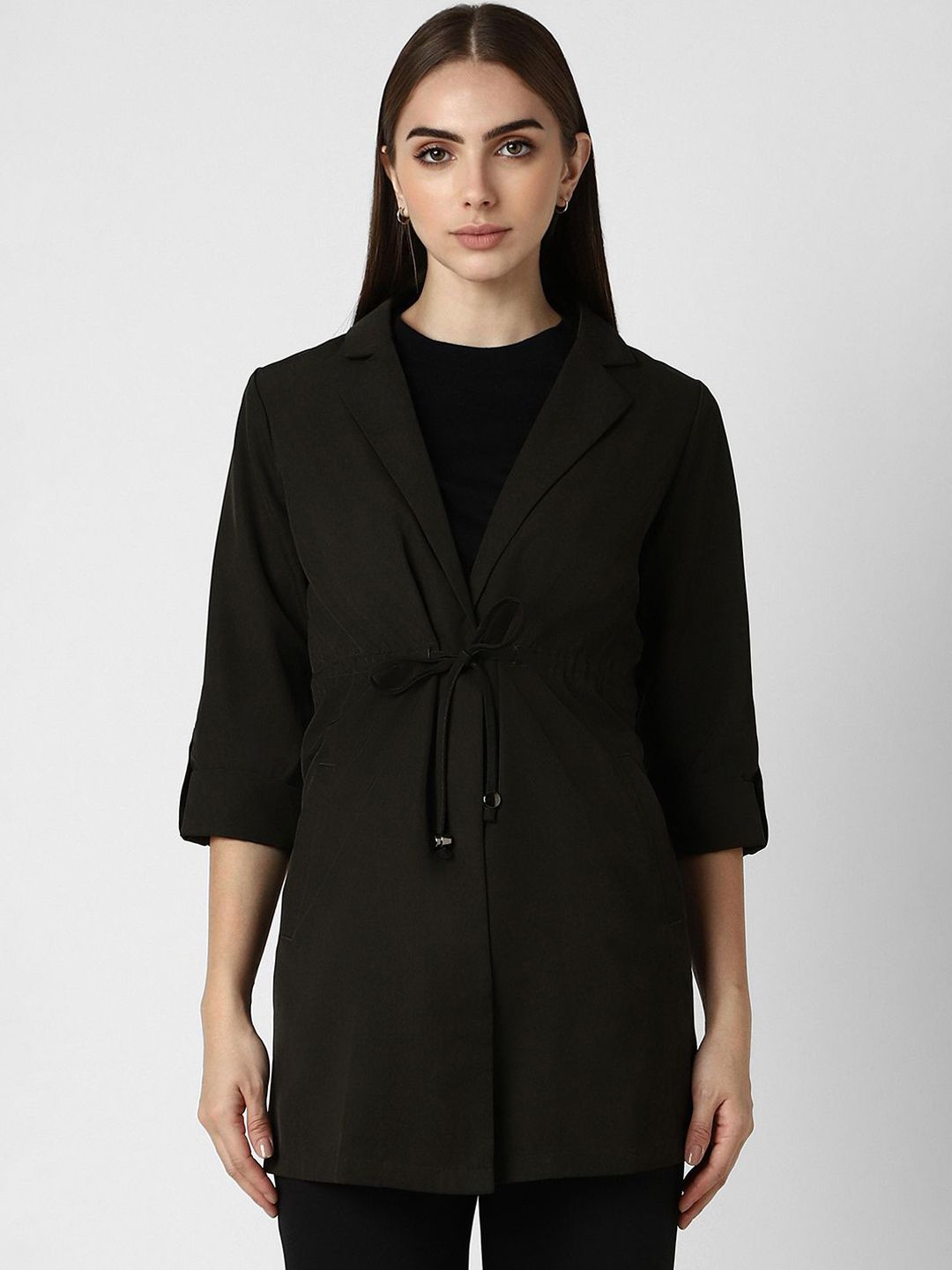 Van Heusen Woman Van Heusen Woman Notched Lapel Collar Slim-Fit Front Open Blazers