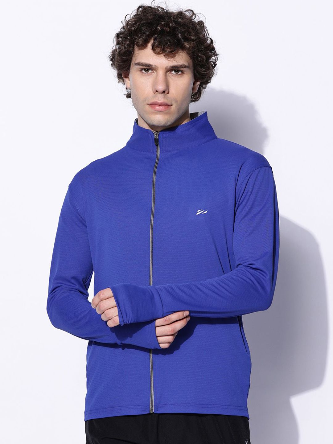BLUE TYGA Men Mandarin Collar Outdoor Biker Jacket