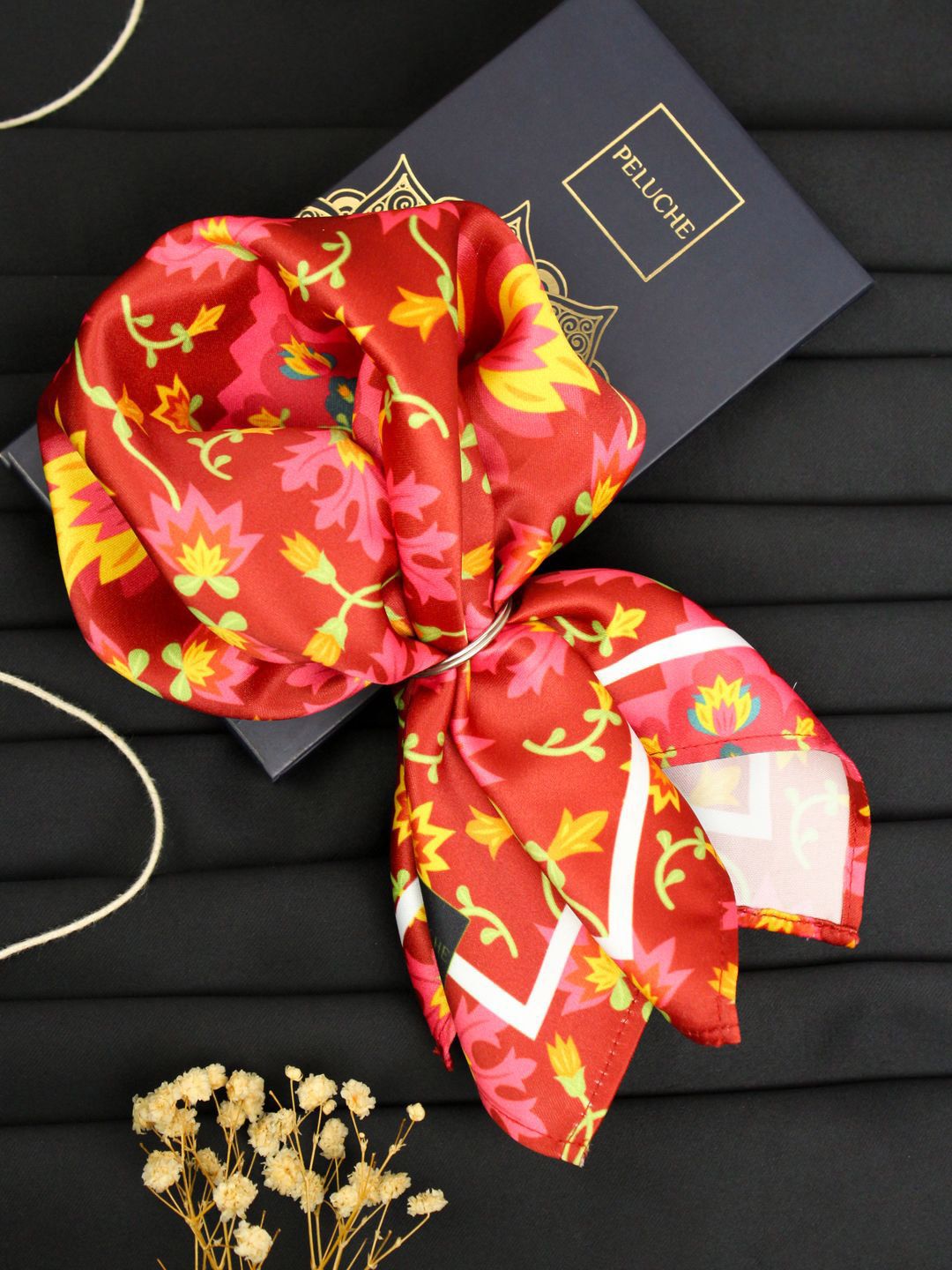 PELUCHE Floral Printed Pocket Square