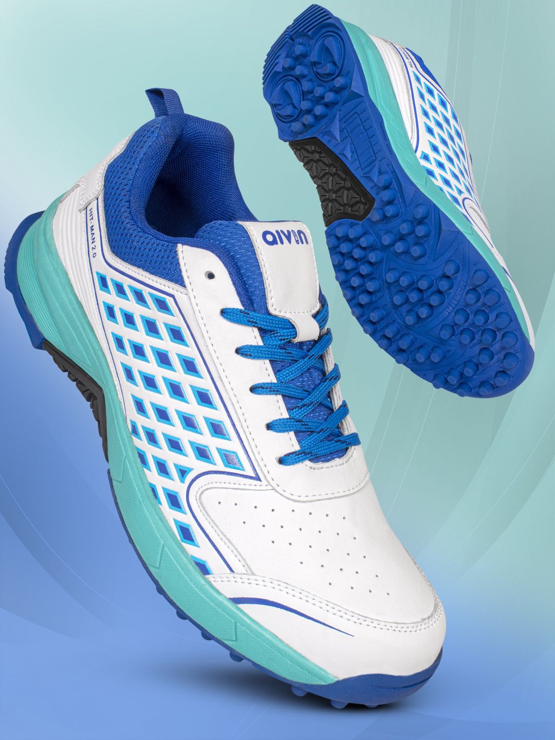 Aivin Men Blue Hit-Man 2.0 Cricket Shoes
