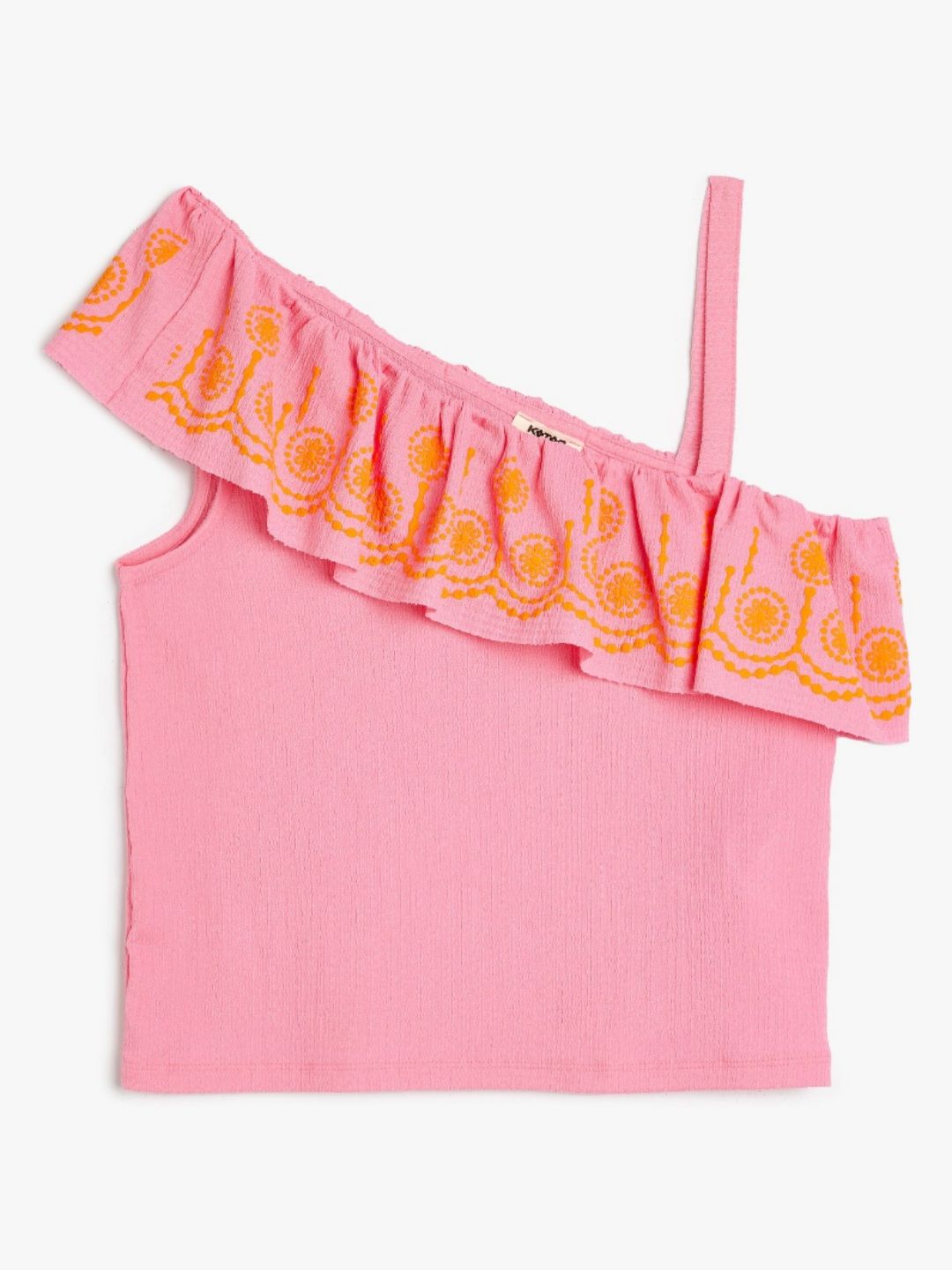 Koton Girls Floral Printed Shoulder Straps Top