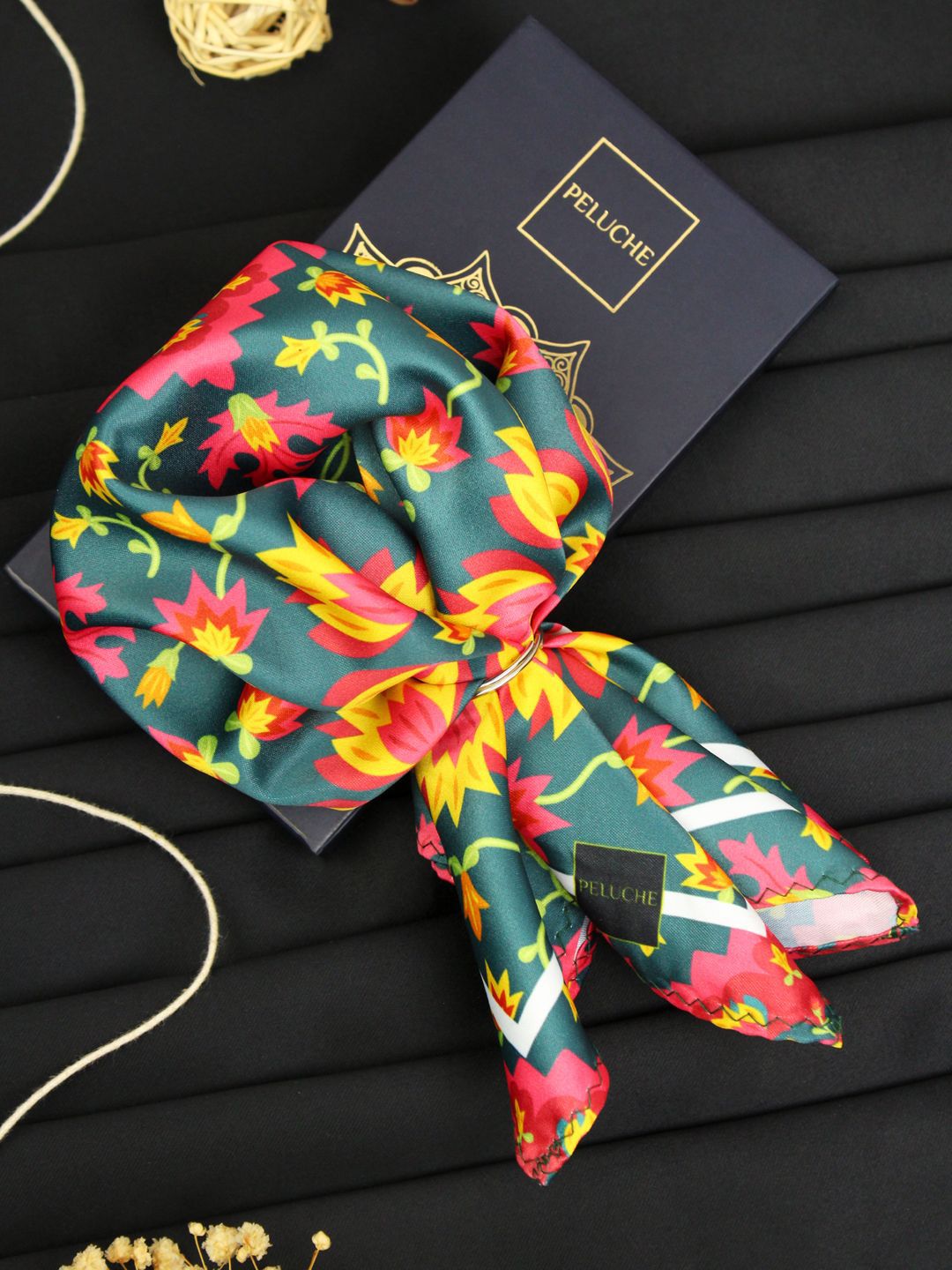 PELUCHE Floral Printed Pocket Square