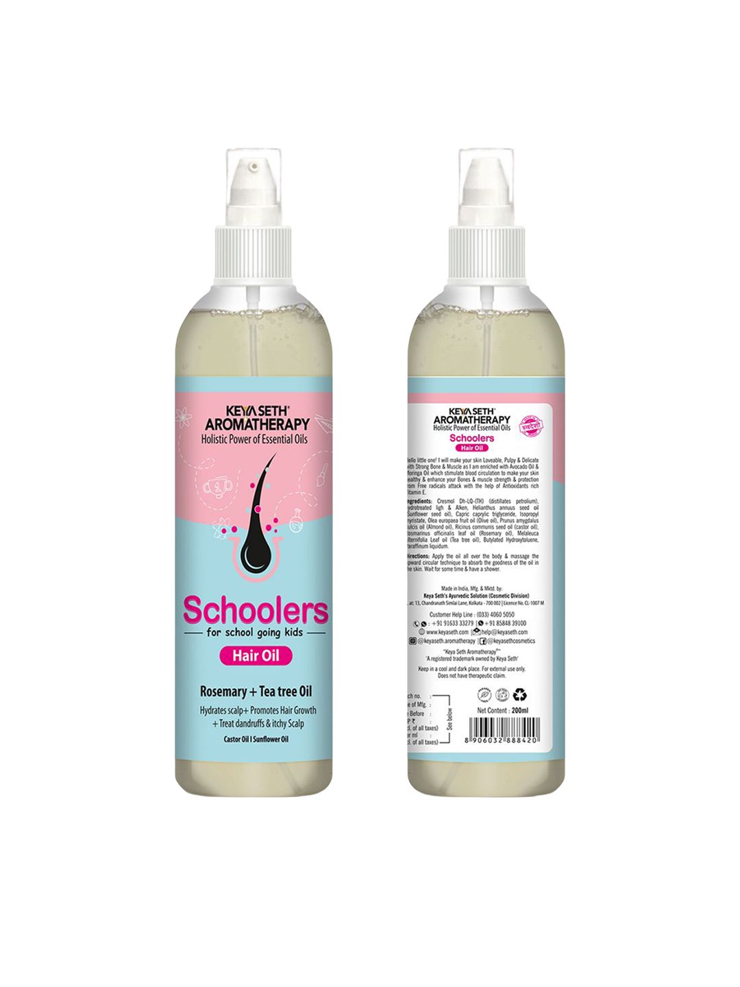 KEYA SETH Schoolers Rosemary Oil & Tea Tree Oil  Hair Oil - 200 ml