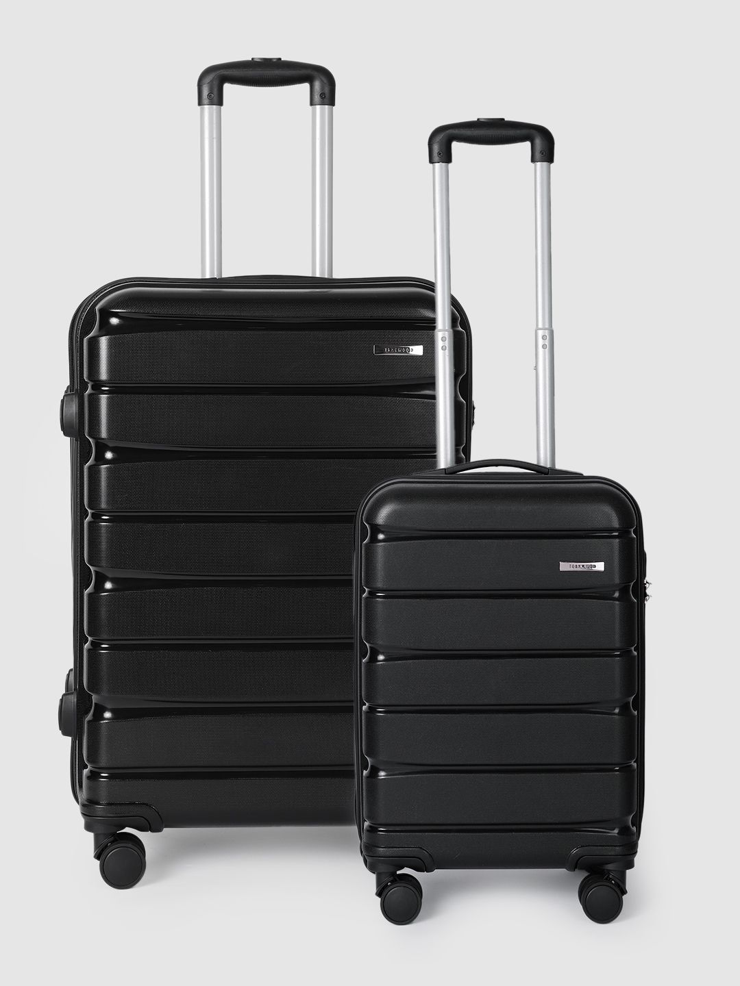Teakwood Leathers India Set of 2 360 Degree Rotation Hard-Sided Trolley Bags 57L