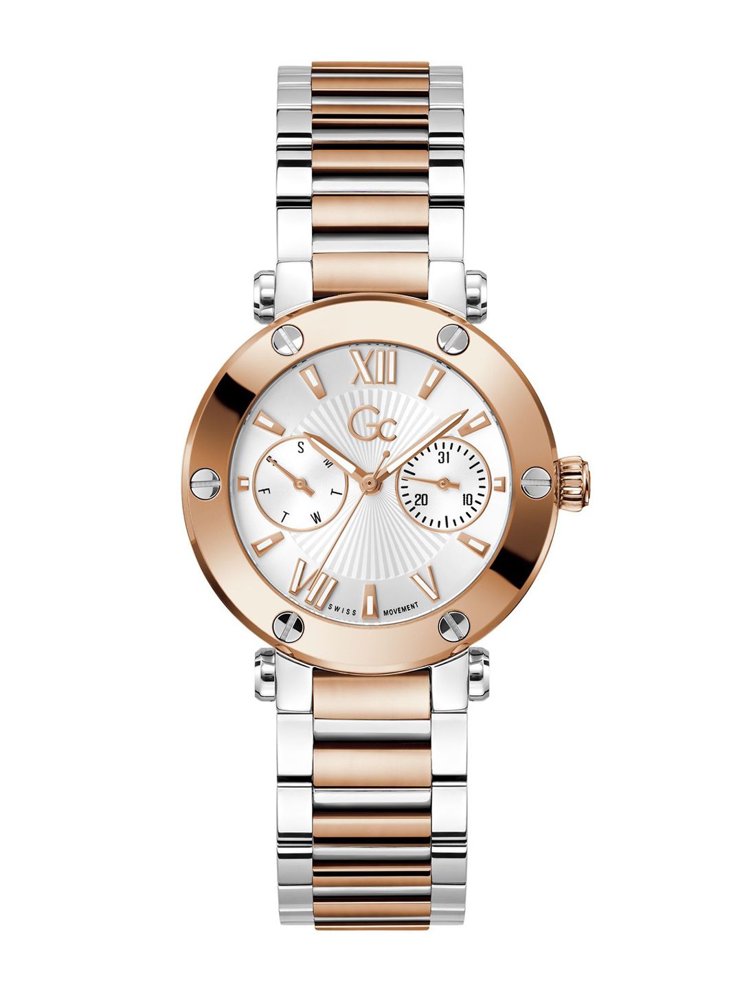 GC Guess Collection Round 36mm White Dial Analog Women Watch - Z48002L1MF