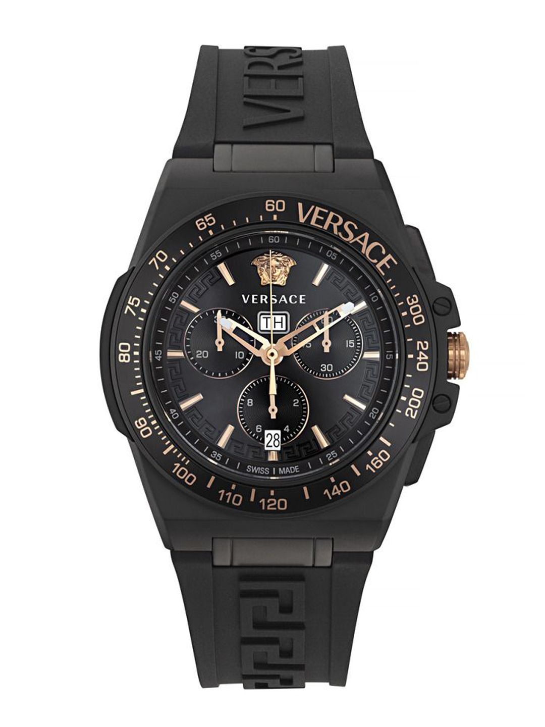 Buy Versace Men Brass Dial & Wrap Around Straps Analogue Watch