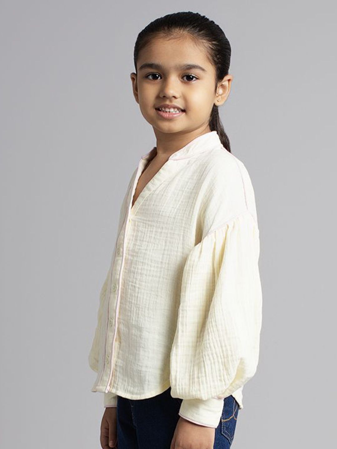 Buy Ed-a-Mamma Girls Solid V-Neck Cotton Top - Tops for Girls