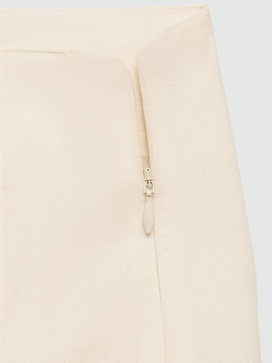 Embroidered Cotton Linen A-Line Midi Skirt
