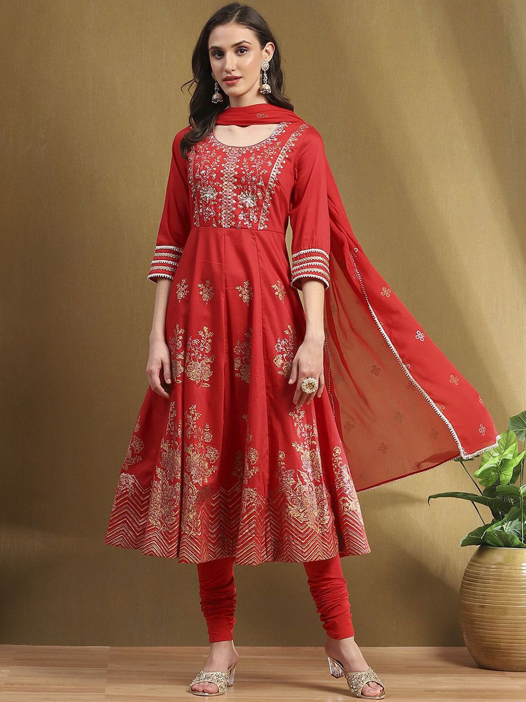 biba cotton anarkali dress Buy Terracotta Cotton Layered Anarkali Dress Online at Biba India