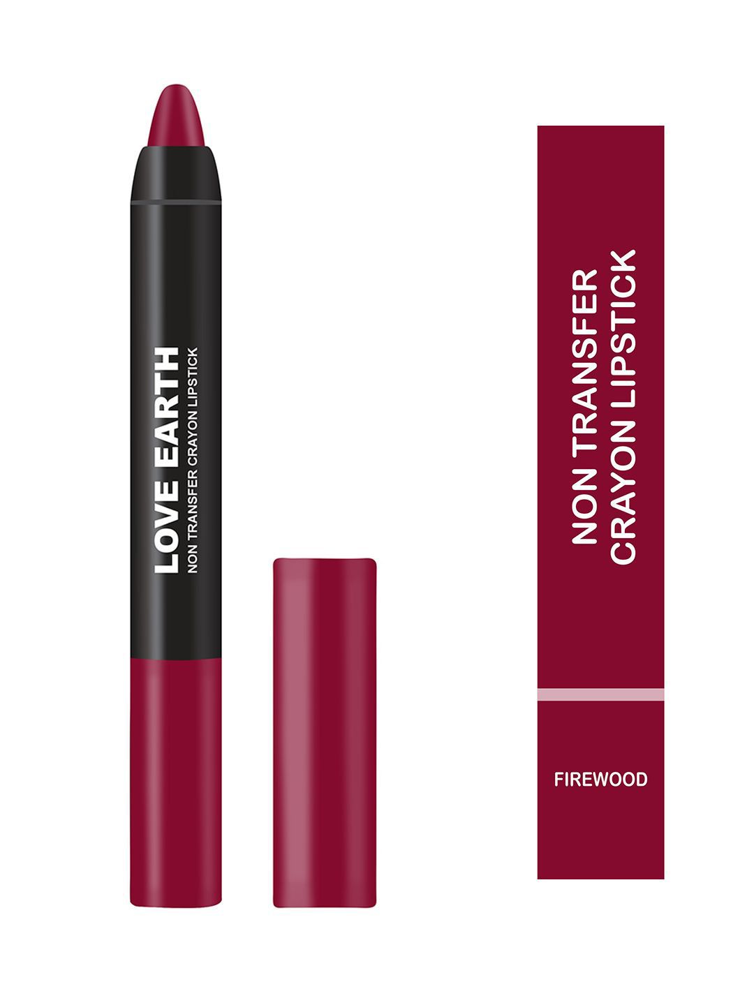 LOVE EARTH Non Transfer Crayon Lipstick - 3.5 g - Firewood