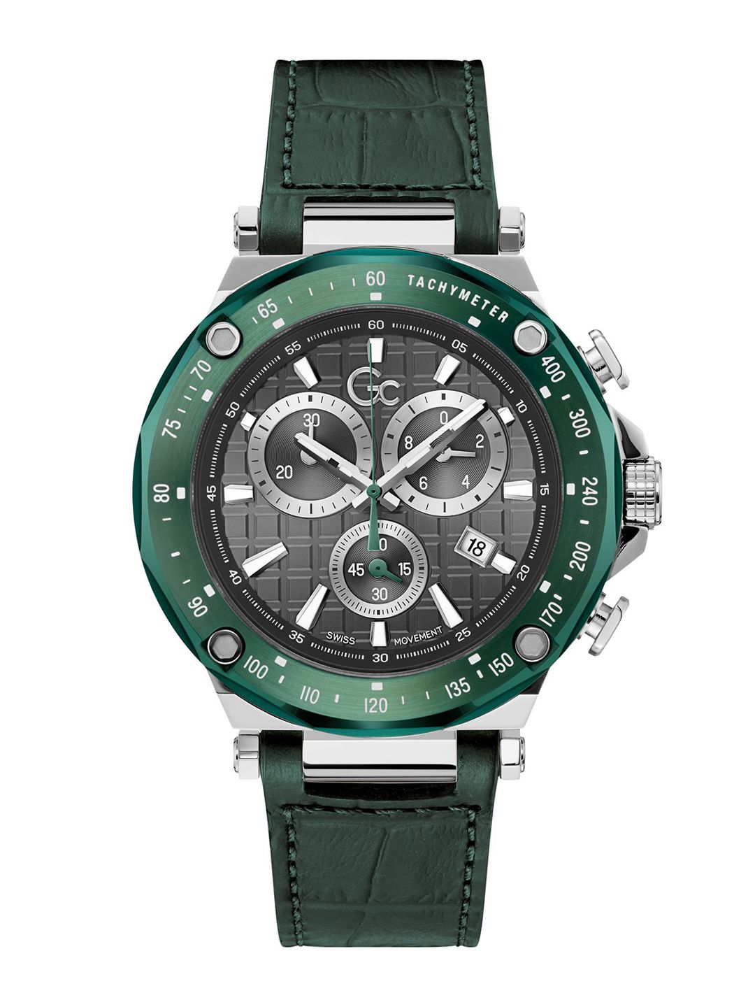 GC Guess Collection Round 45mm Grey Dial Analog Men Watch - Y81011G5MF