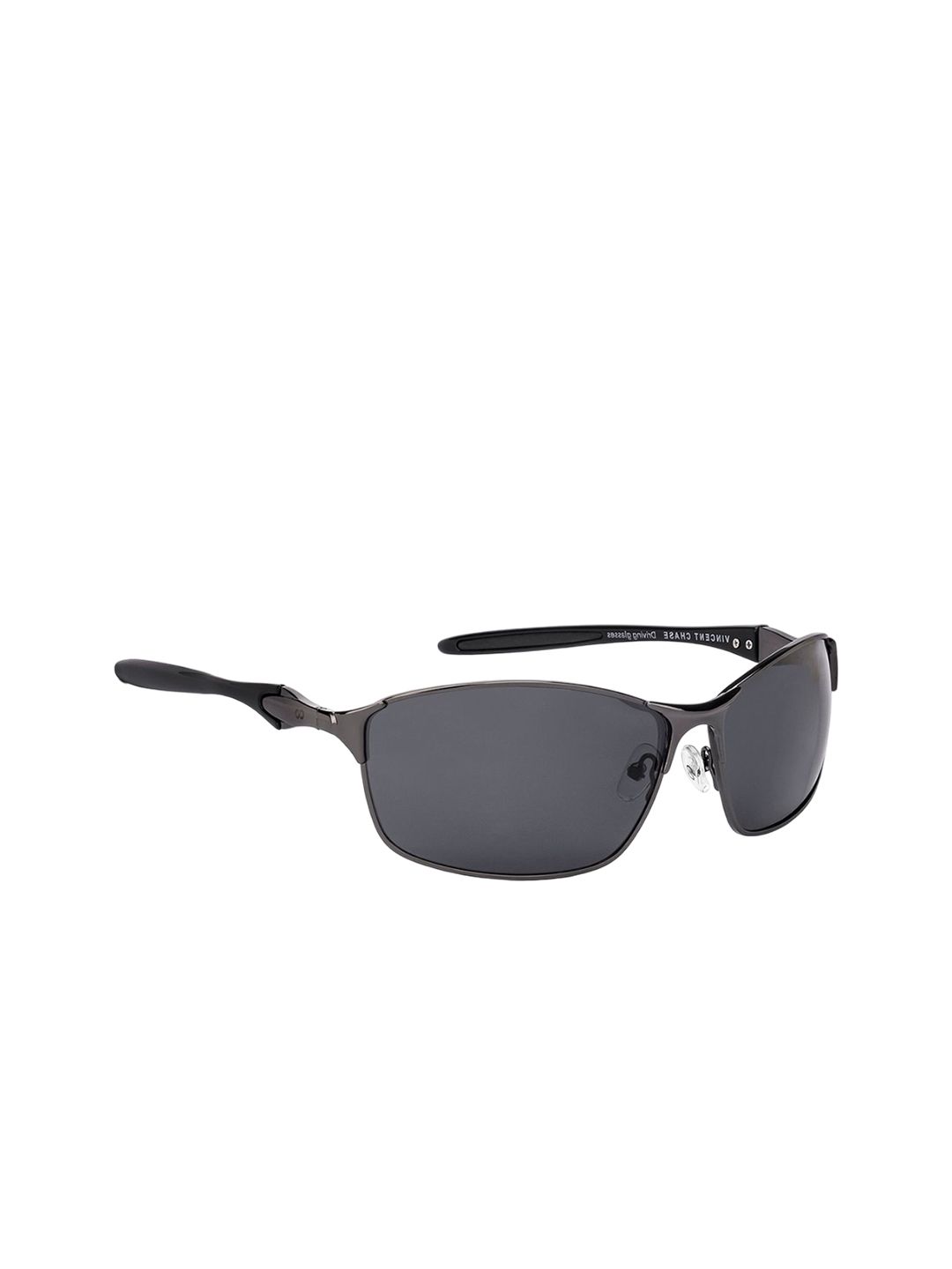 Vincent Chase Unisex Rectangle Sunglasses with Polarised and UV Protected Lens 221947-Grey