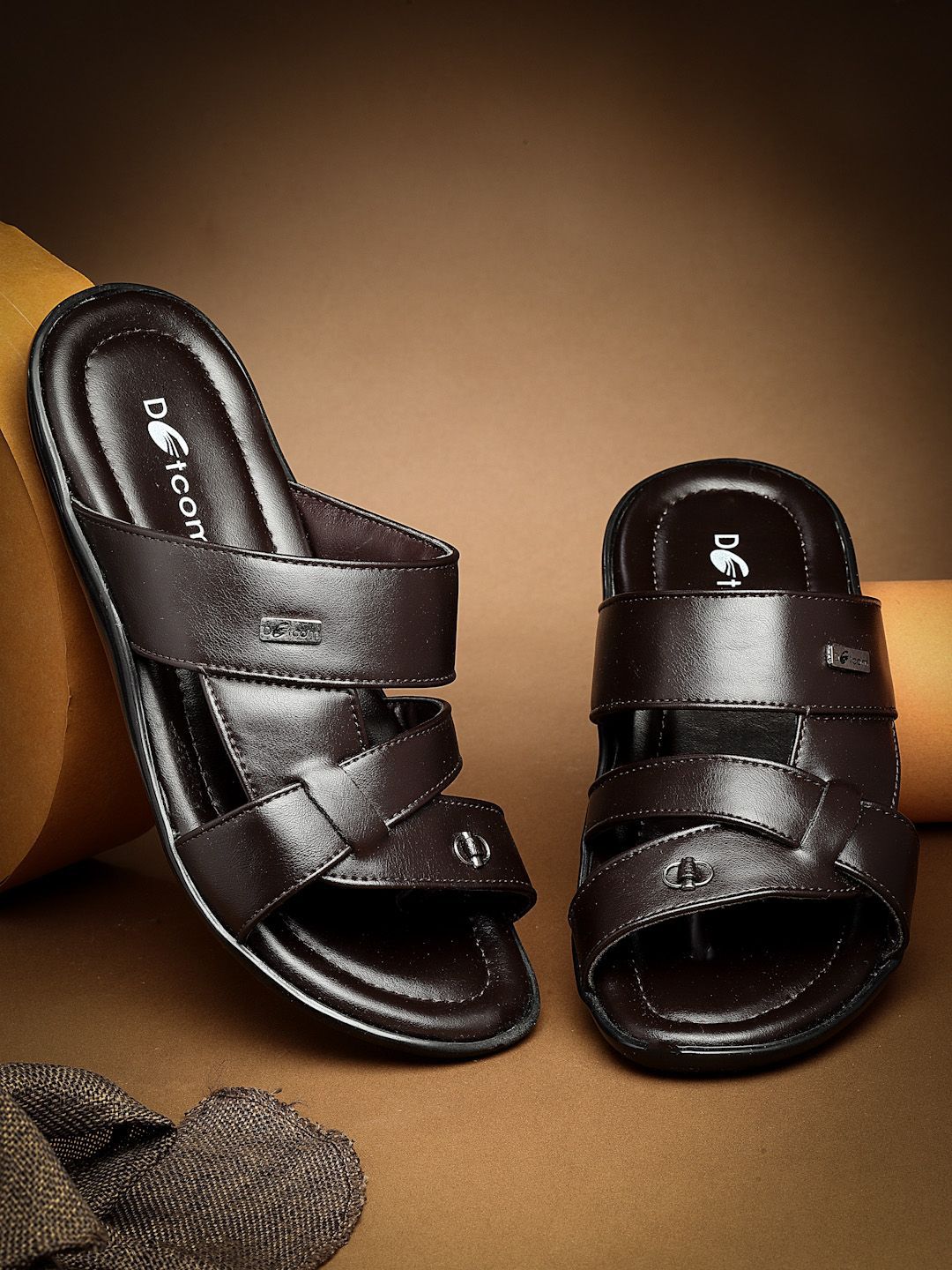 Action Men Solid Slip-On Comfort Sandals