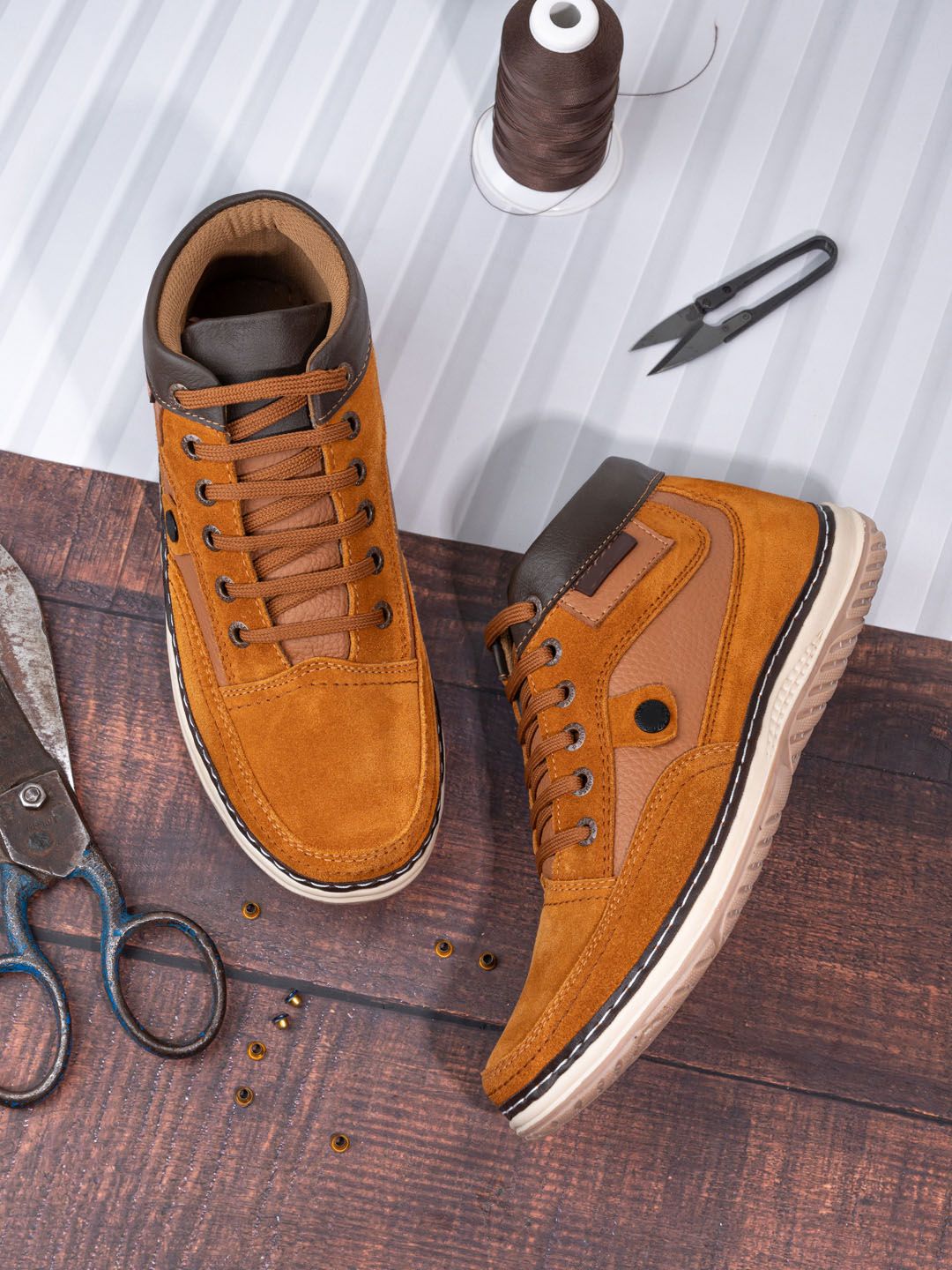 MENGLER Men Leather Sneakers