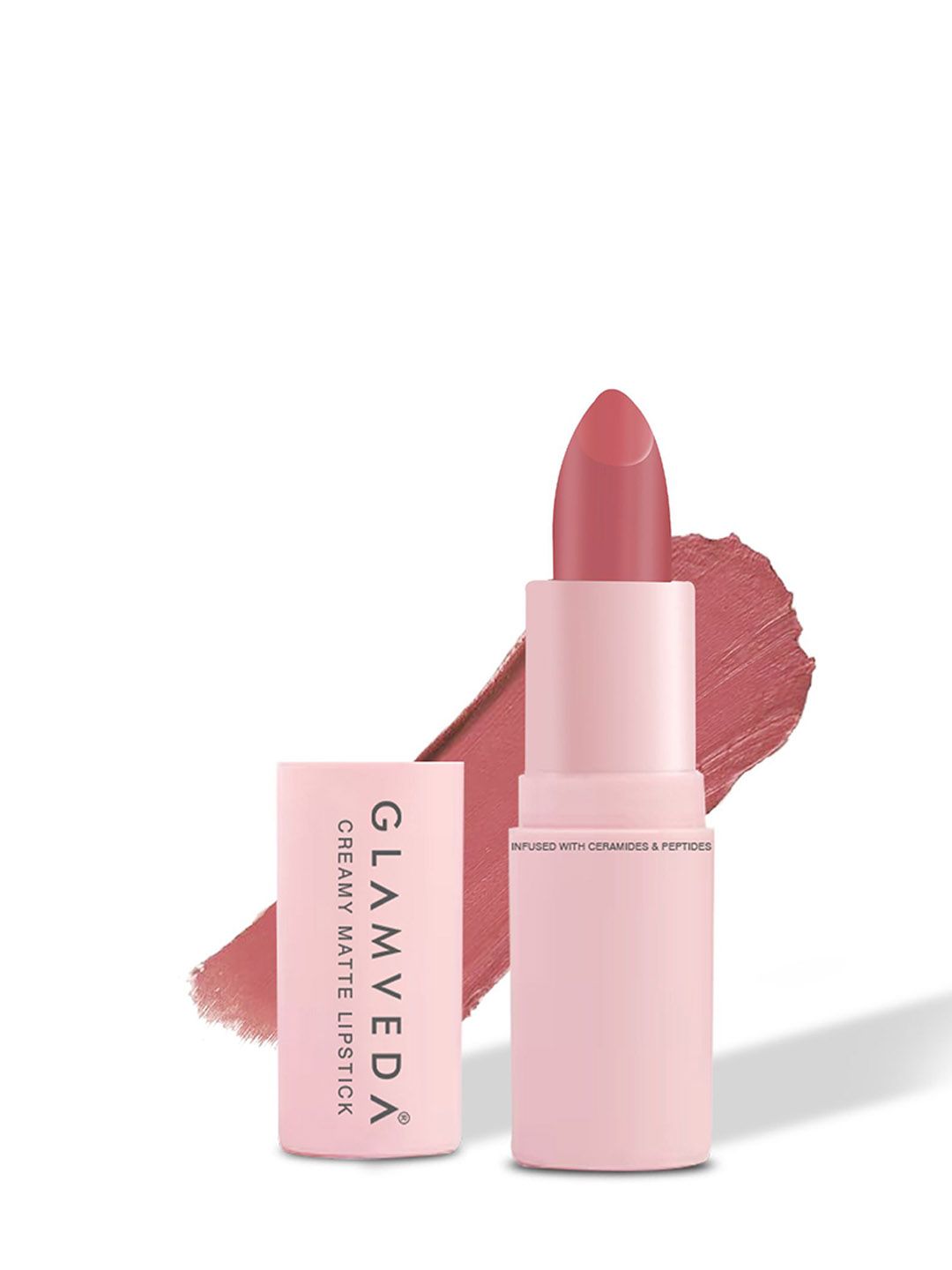 GLAMVEDA Creamy Matte Long Stay Lipstick with Ceramides - 4.5 g - Dream Pink - 303