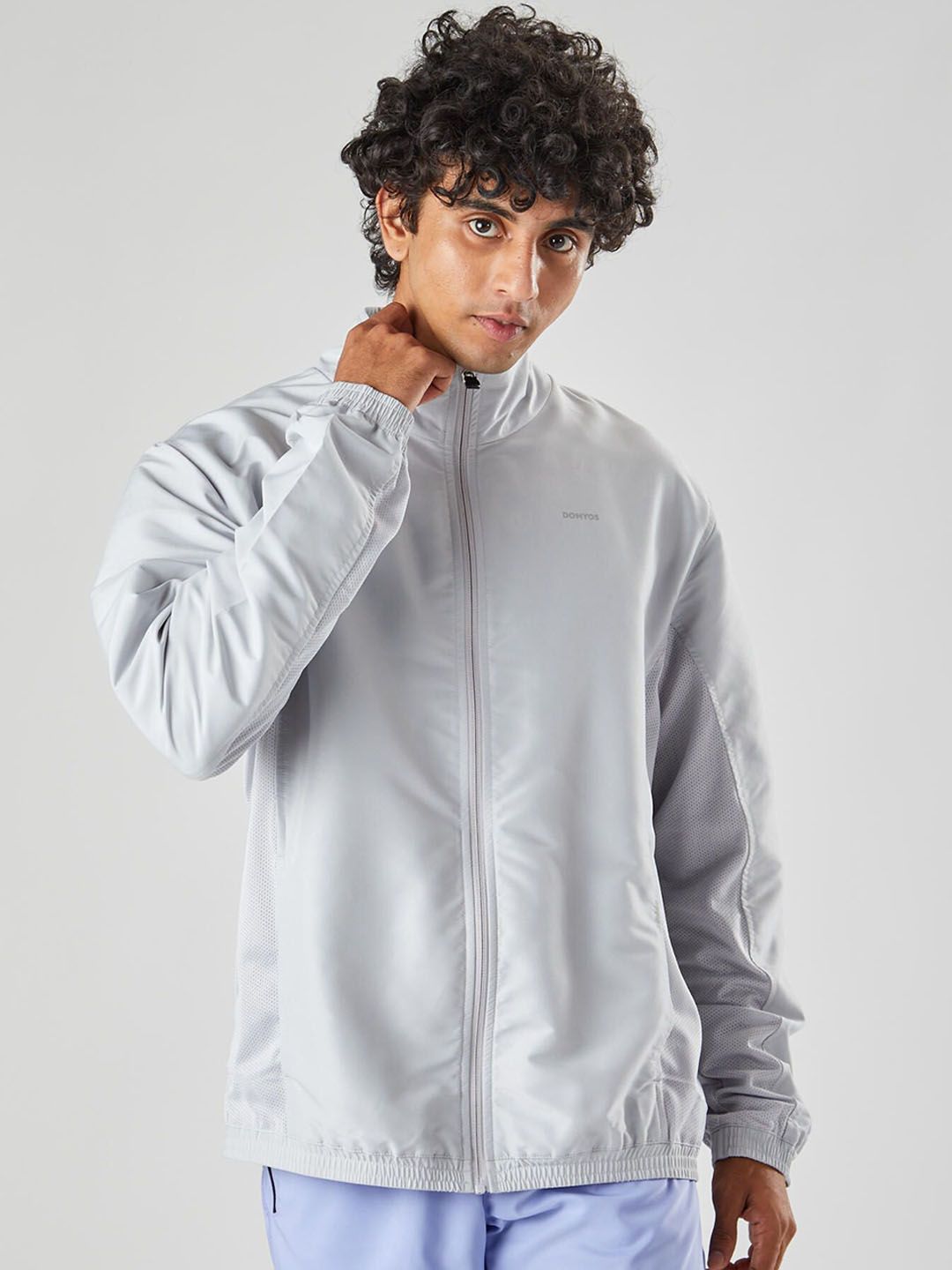 Decathlon Domyos - Men Grey FJA 100 Moisture Managing Fitness Tracksuit Jackets