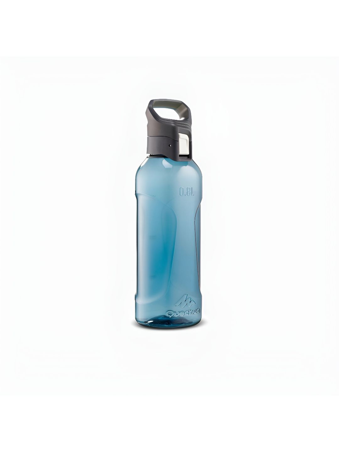 Decathlon Quechua - Adults Teal Blue Easy Locking Cap Water Bottle 0.8 L