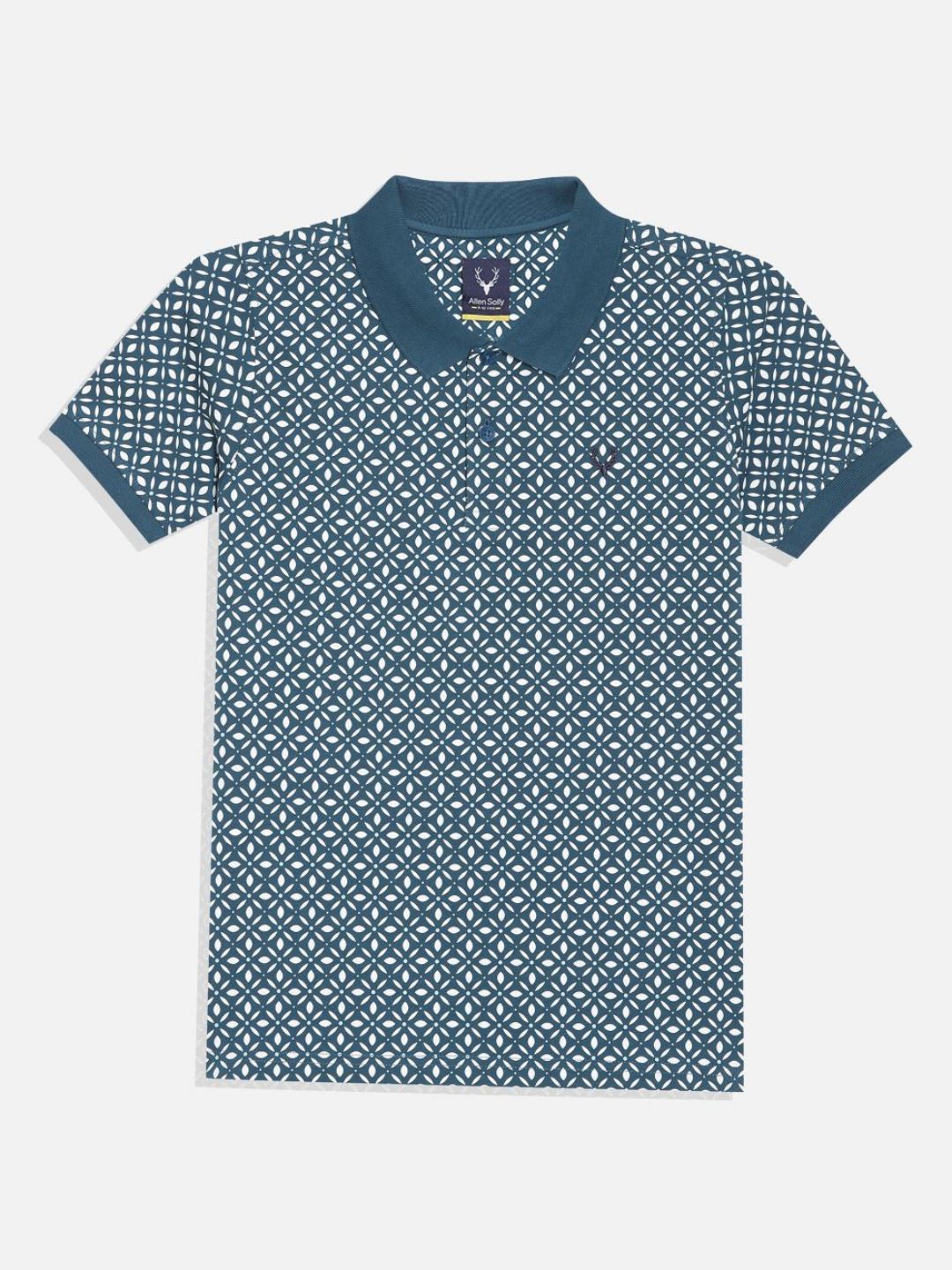 Allen Solly Junior Boys Floral Printed Polo Collar Cotton T-shirt