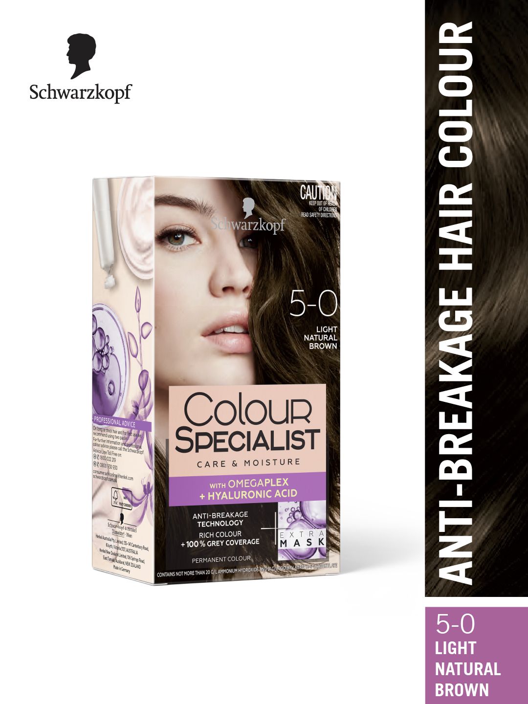 Schwarzkopf Colour Specialist Permanent Hair Colour 165ml - Light Natural Brown 5.0