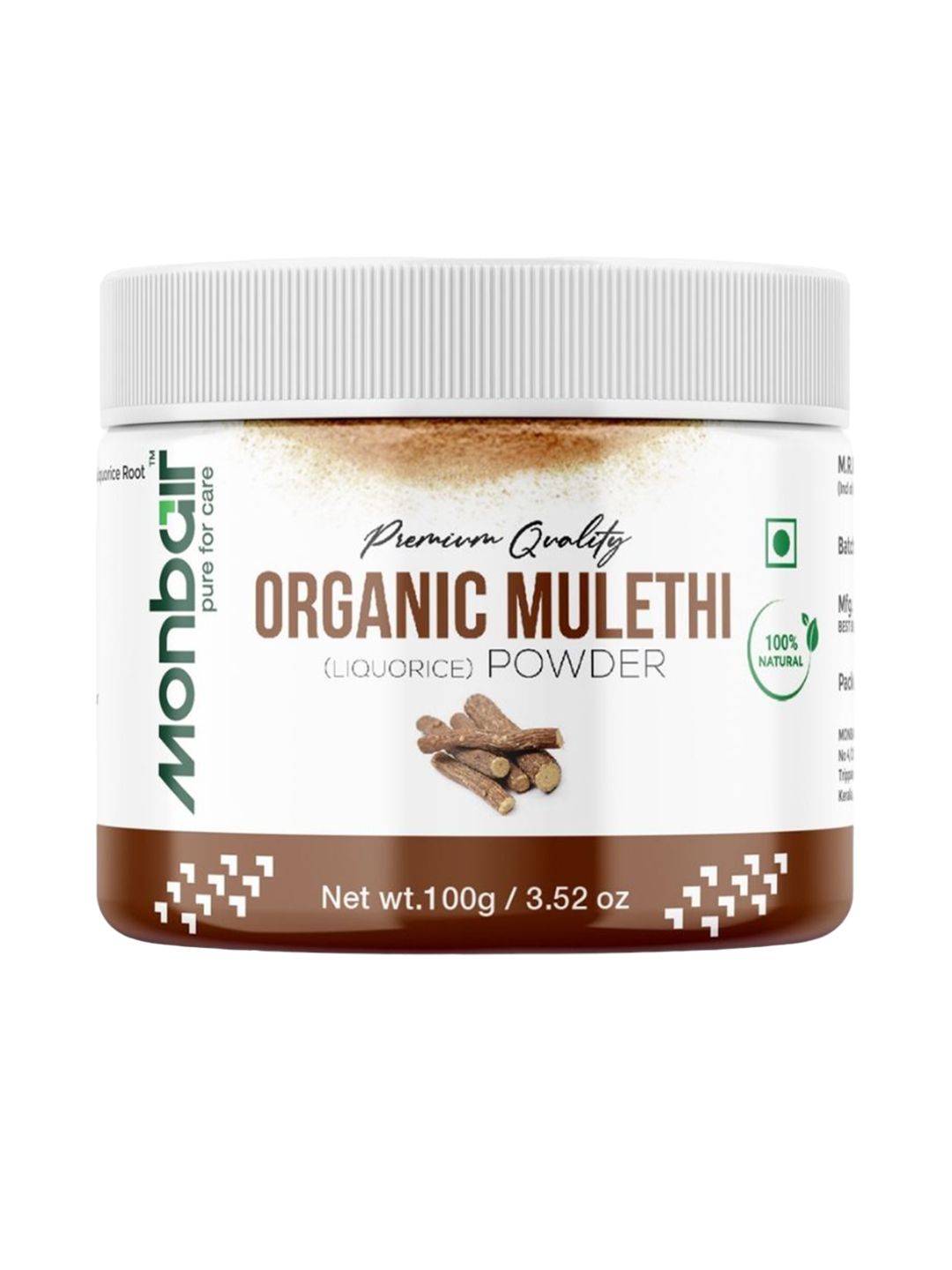 MONBAIR Premium Quality Organic Mulethi/Licorice Powder- 100 g