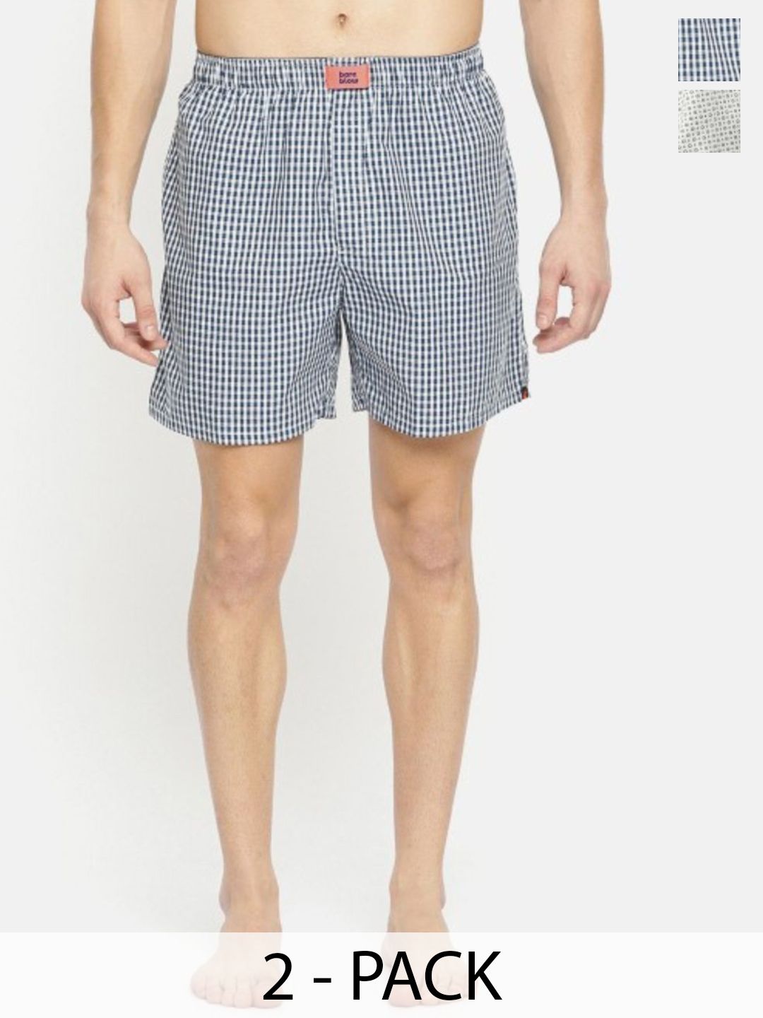 Bareblow Pack Of 2 Printed Cotton Boxers BBBX188197S