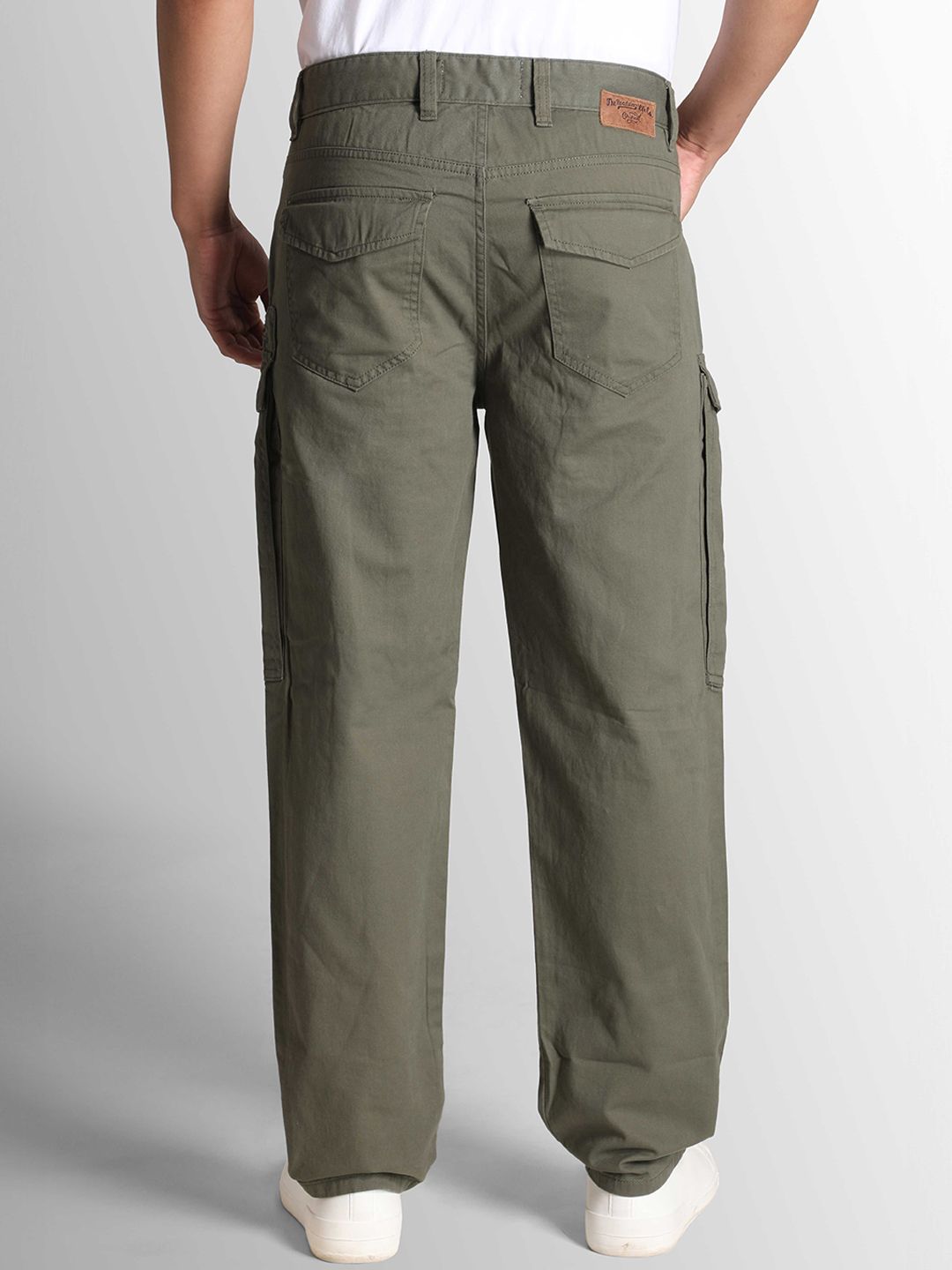 Buy Roadster Men Cotton Relax Fit Cargo Trousers - Trousers for
