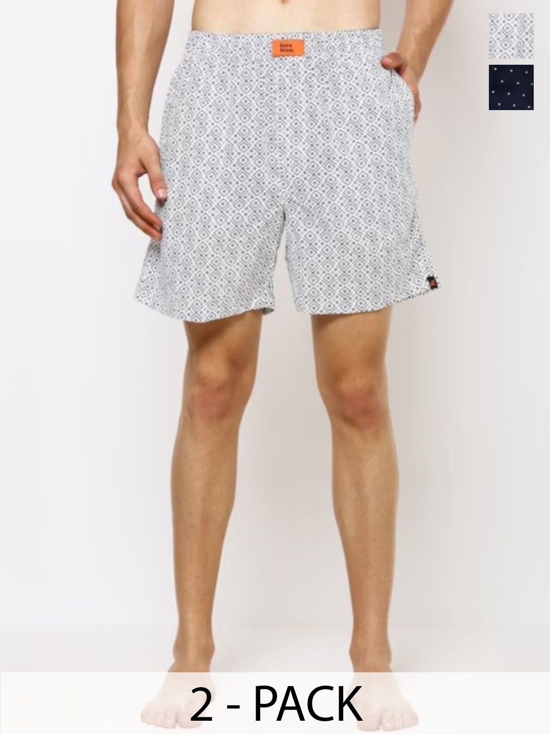 Bareblow Pack Of 2 Printed Cotton Boxers BBBX178184S