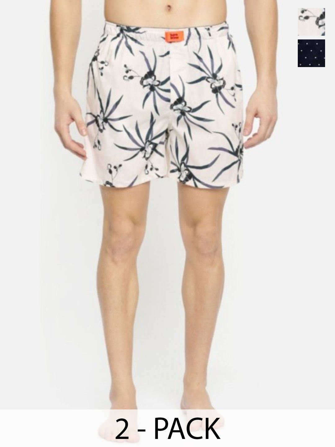 Bareblow Pack Of 2 Printed Cotton Boxers BBBX178179S