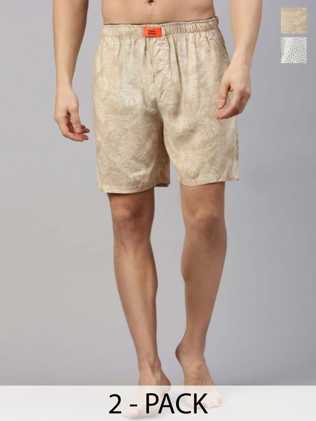 Bareblow Pack Of 2 Men Printed Cotton Boxers BBBX188192S