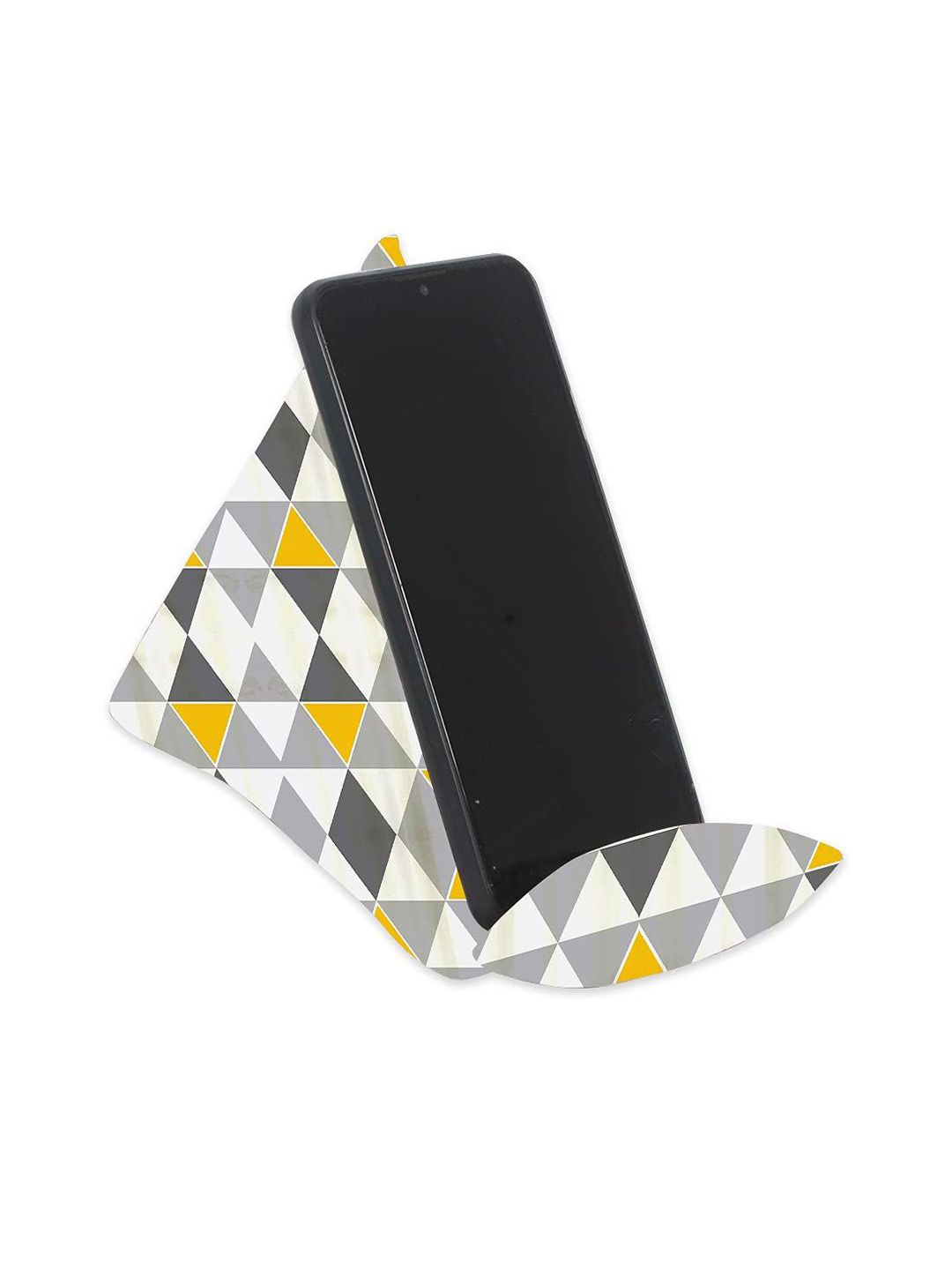 prettykrafts Yellow & White Printed Phone Stands