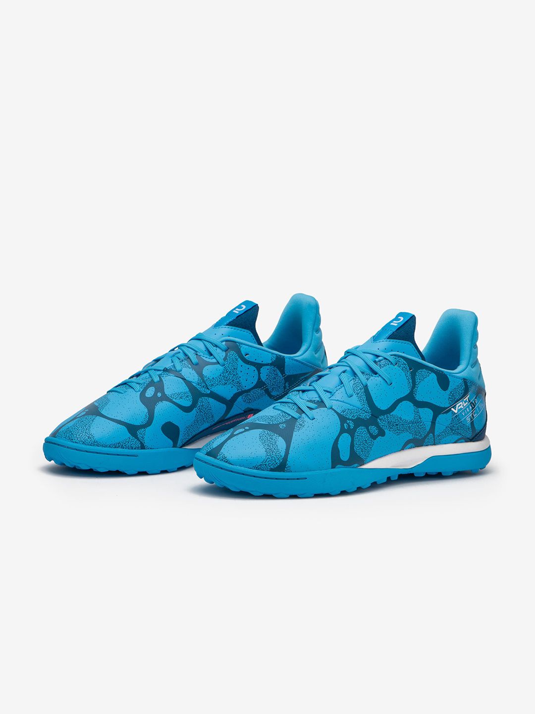 Decathlon Kipsta Men Turquoise Pattern Viralto L Turf Football Shoes