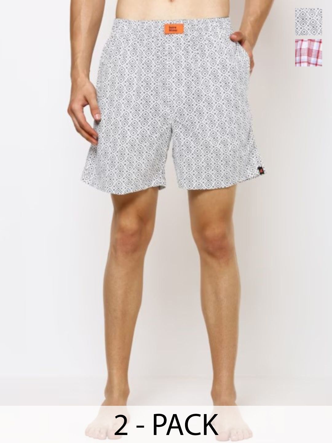 Bareblow Pack Of 2 Printed Cotton Boxers BBBX183184S