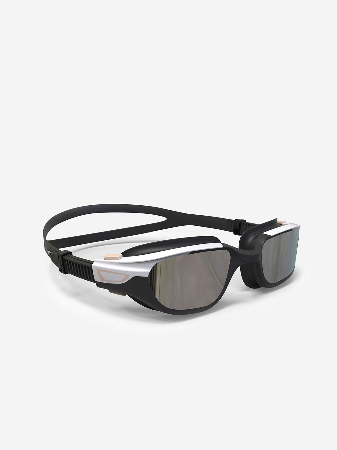 Decathlon Adults Black Beige UV Protection Swimming Goggles