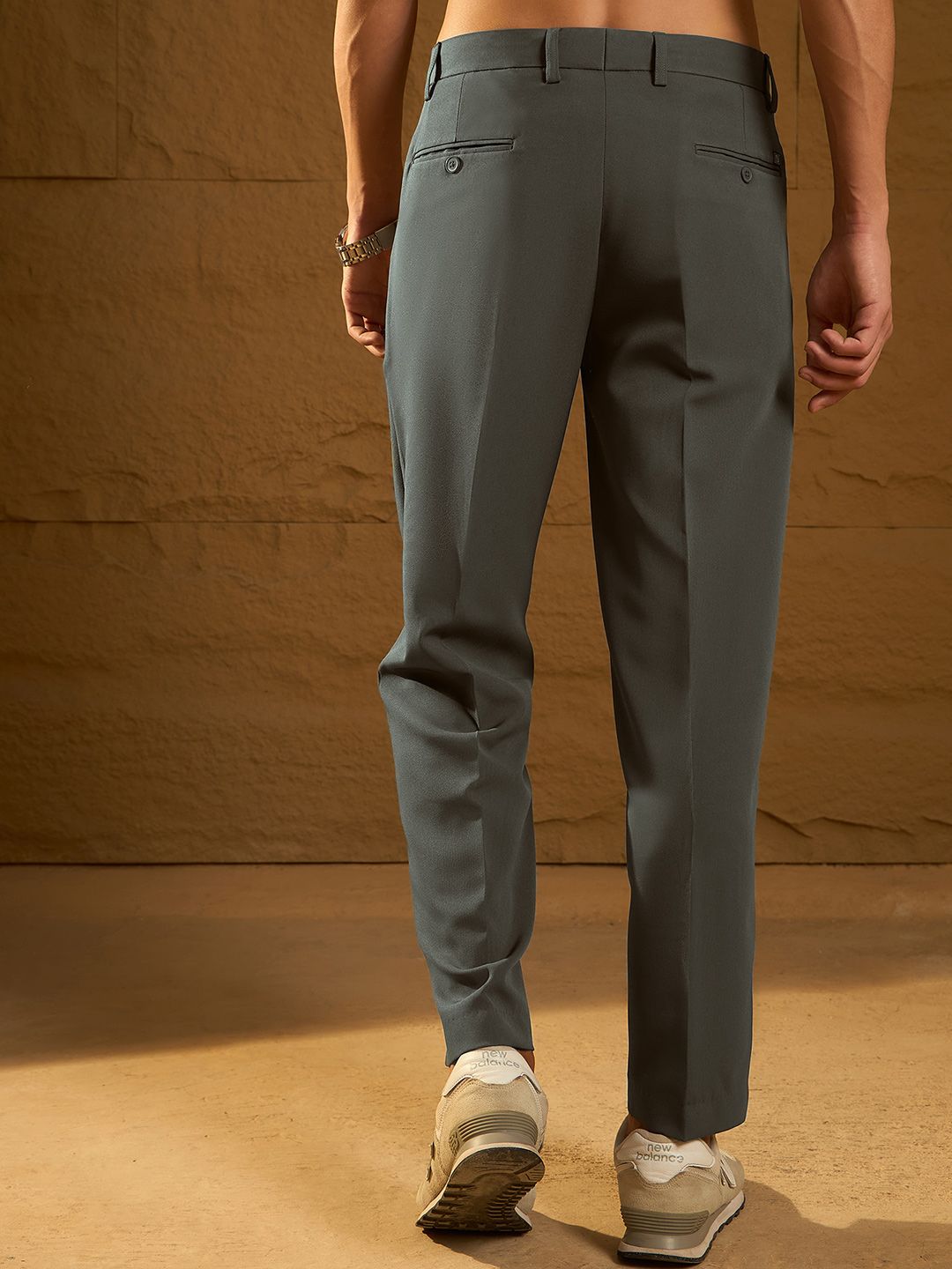 Buy Dennison men double pleated korean baggy fit trouser