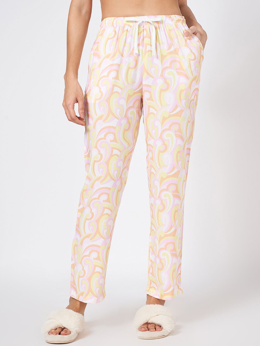 Dreamz by Pantaloons Women Printed Straight-Leg Lounge Pants
