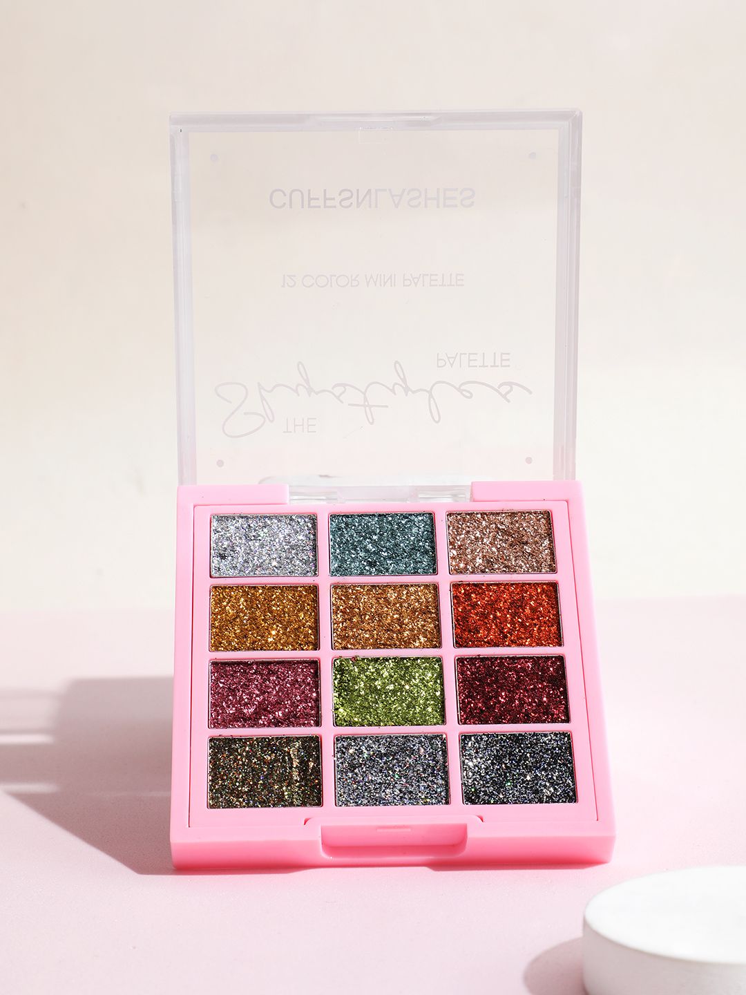 CUFFS N LASHES The Shystyles 12-Color Mini Eyeshadow Palette - Glitter Heart 1