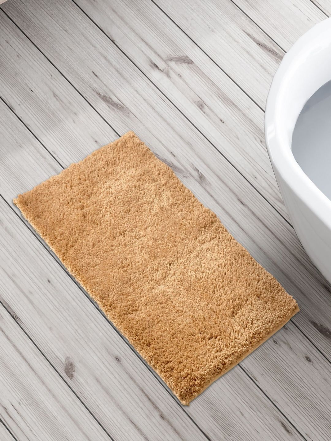 Home Centre Beige 150 GSM Anti Slip Bath Rug
