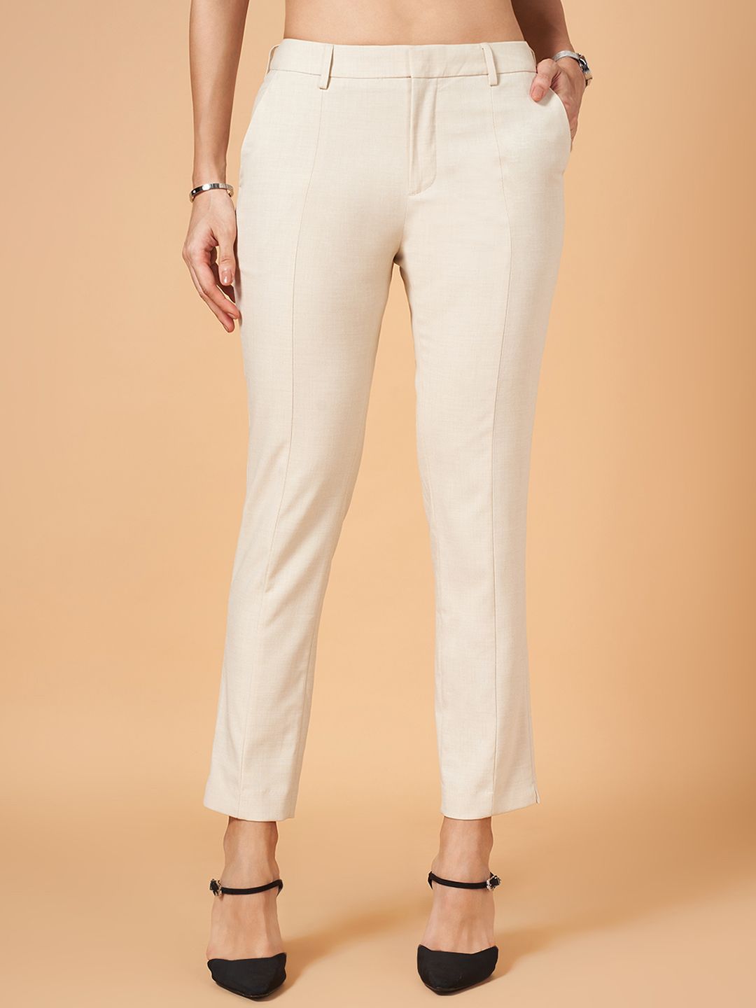 Annabelle by Pantaloons Women Slim Fit Trousers