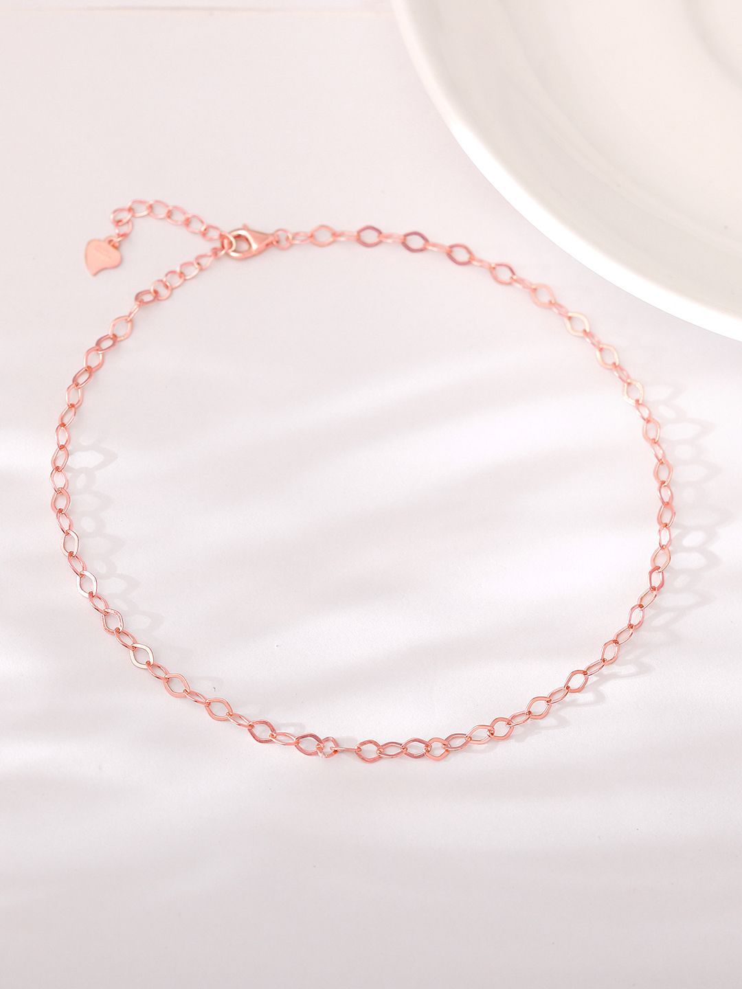 GIVA GIVA 925 Sterling Silver Rose Gold-Plated Anklet